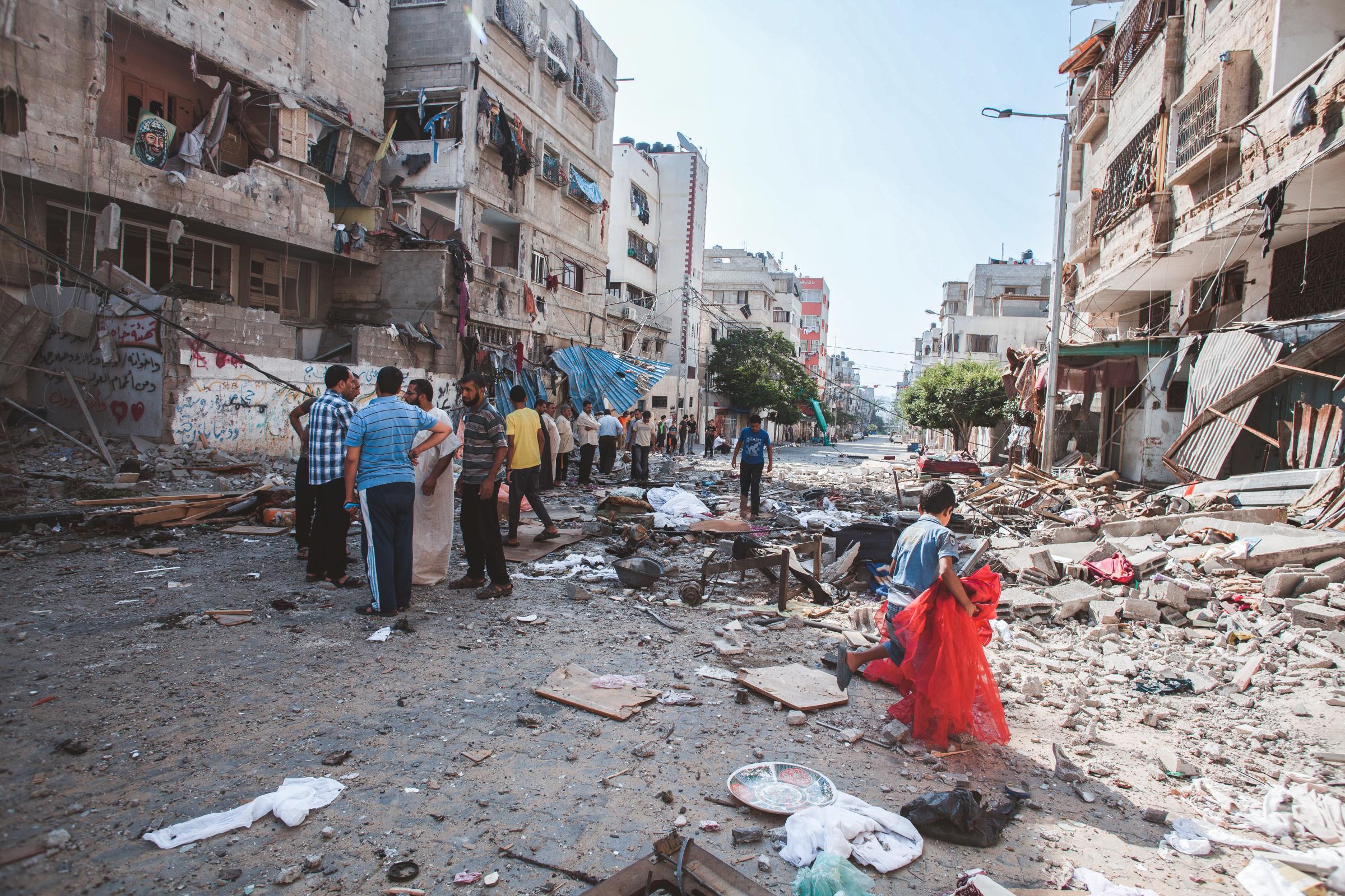Gaza War 2014 - July 10, 2014 - Gaza City, Gaza Strip - Palestinians...