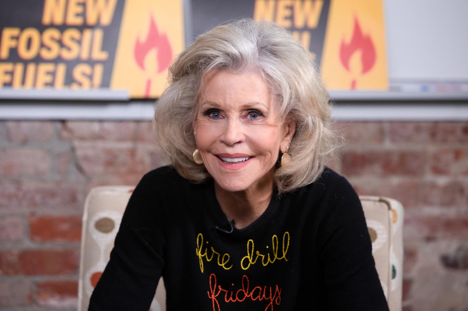 Image from PORTRAITS - Actress Jane Fonda while hosting a panel titled...