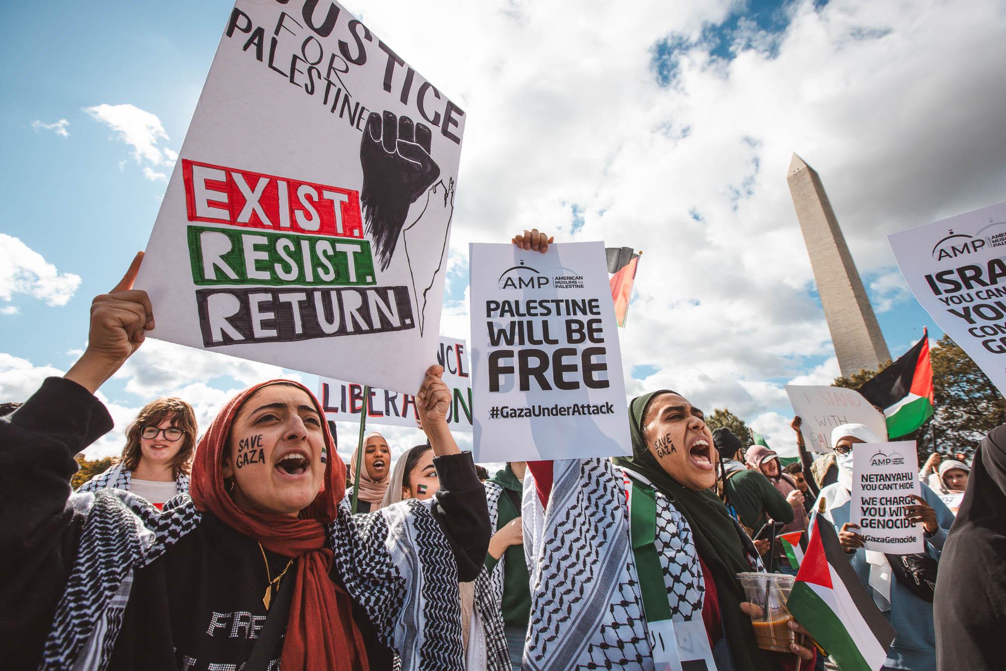 For Gaza: Ceasefire March in Washington D.C. - WASHINGTON, DC-- On Saturday, October 21, 2023. Thousands...