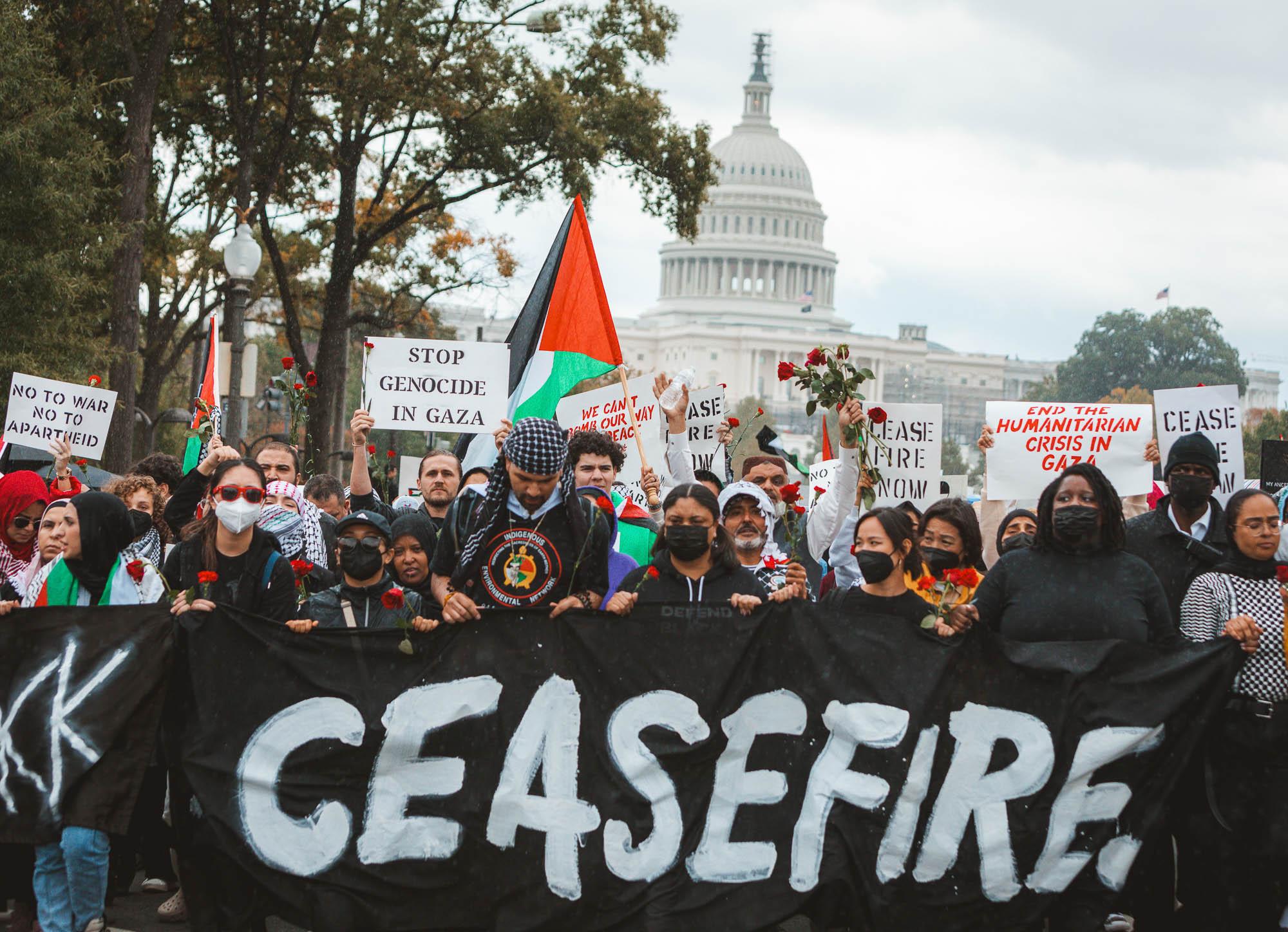 For Gaza: Ceasefire March in Washington D.C. - WASHINGTON, DC-- On Friday, October 20,...