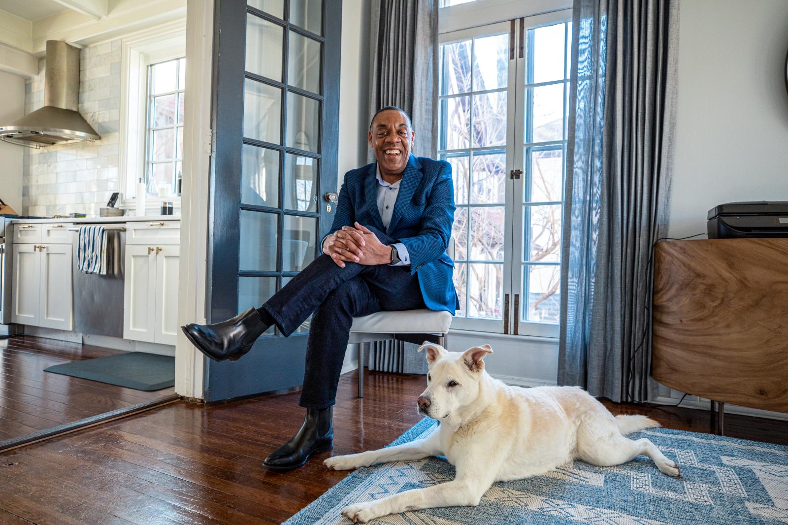 Washington, D.C. February 10th 2022. Patroski Lawson, CEO of KPM Group DC, posing for a portrait at his residence in NW Washington D.C. 
