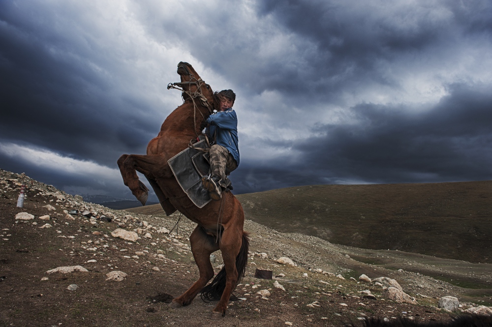   Mongolia. Kazakh nomads in the Altai region of Western Mongolia.  
