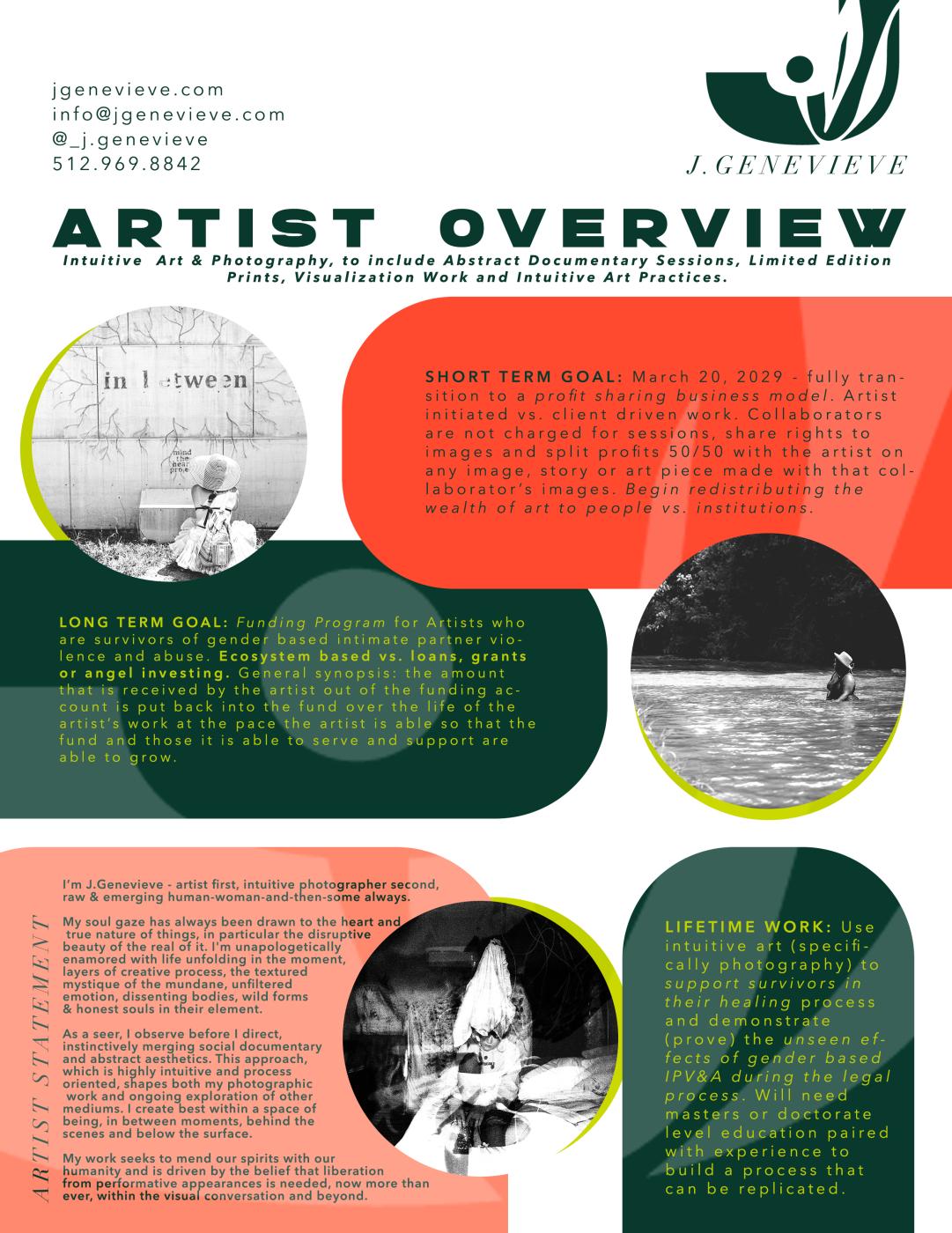 Artist Overview infographic for... by Jess Mall (aka J.Genevieve)