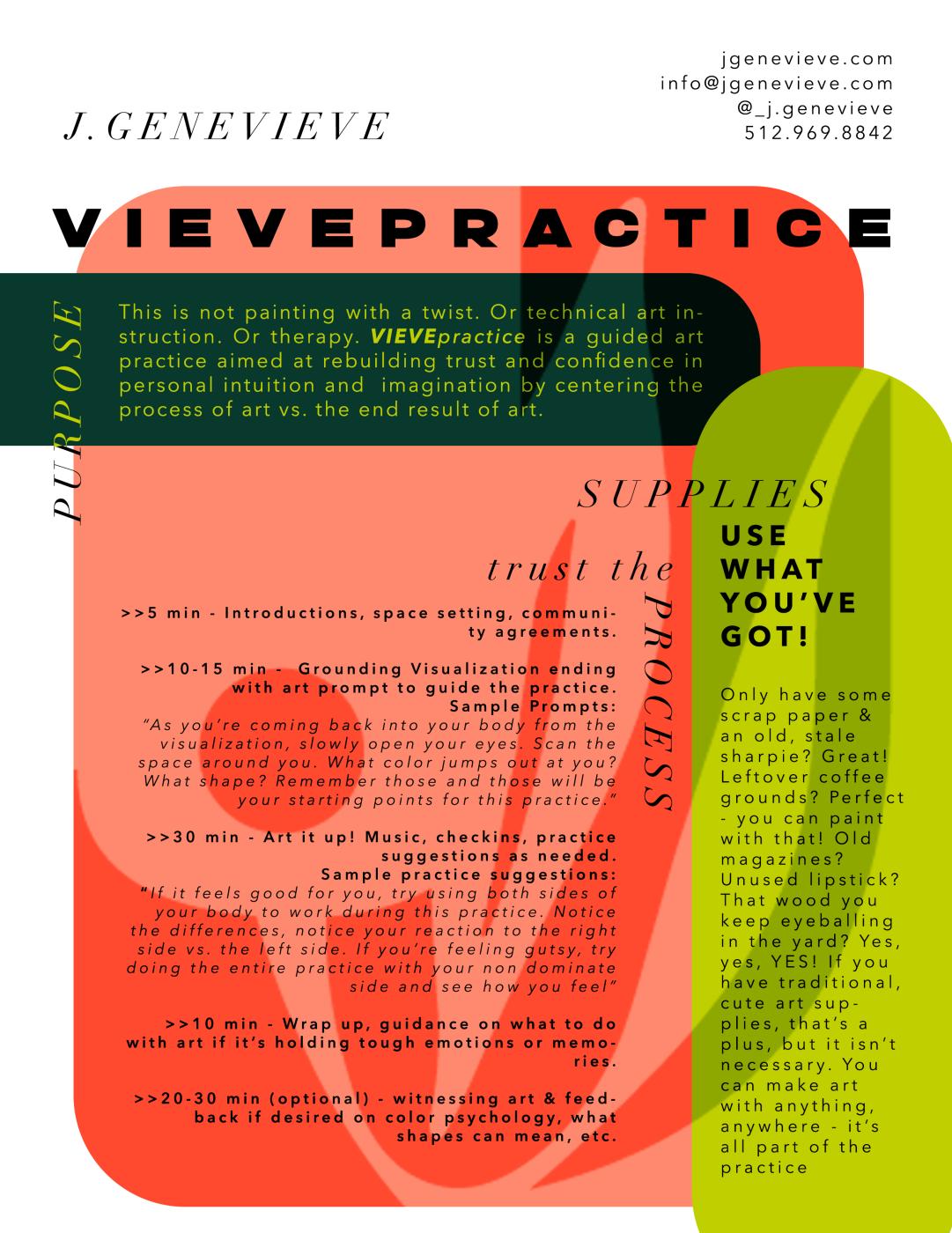 VIEVEpractice infographic for J... by Jess Mall (aka J.Genevieve)