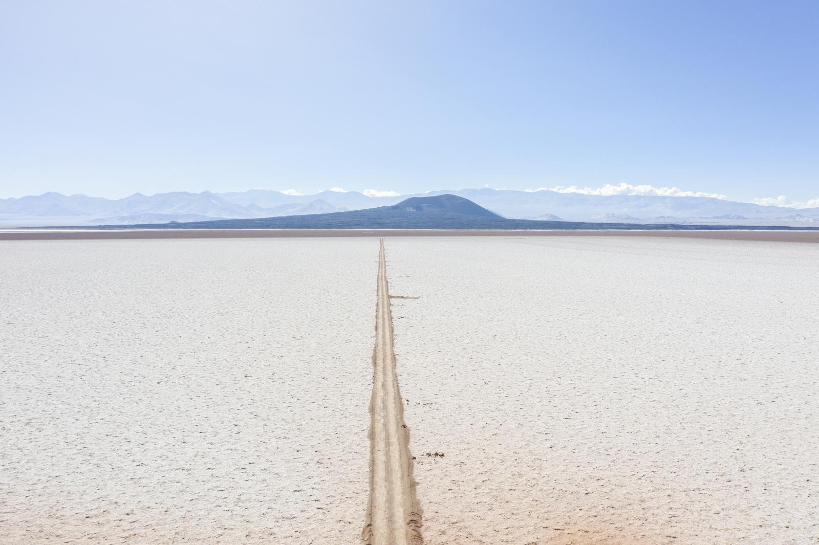 A road located in the salt flat...acute;n L&oacute;pez Brach.