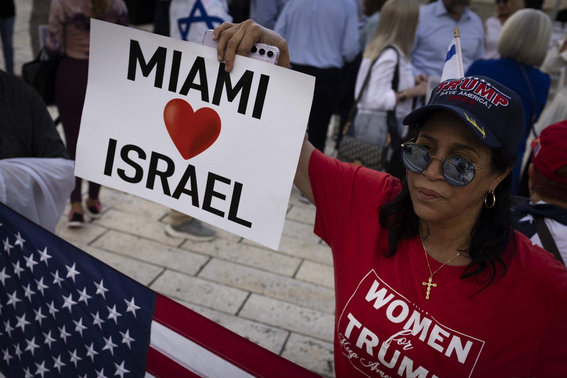 Pro-Israel demonstrations in South Florida - People attend the Israel Solidarity Rally organized by...