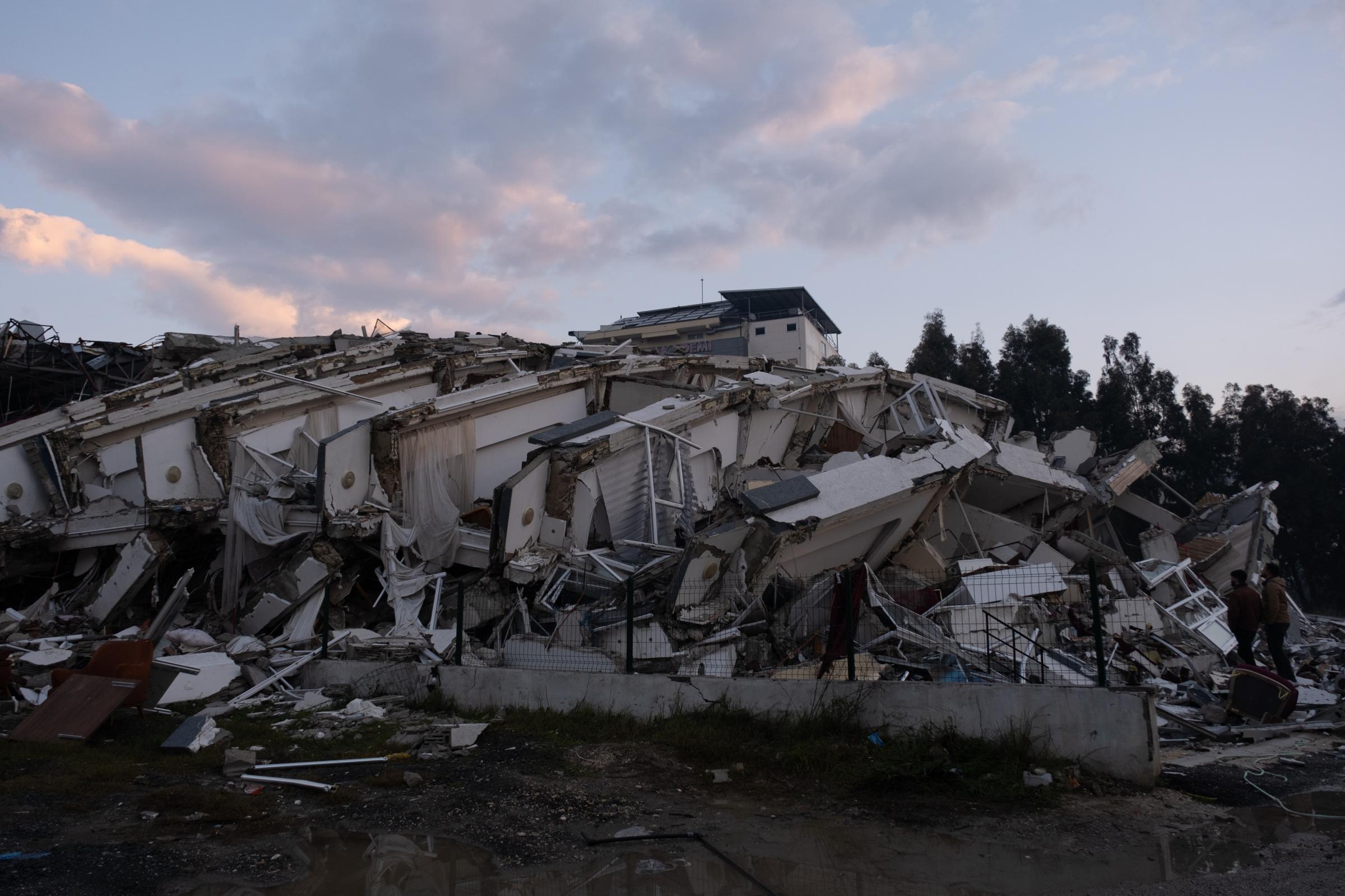 Earthquake in Turkey - Turquie, Antakya, 2023-02-07. Le quartier d’Akademi...