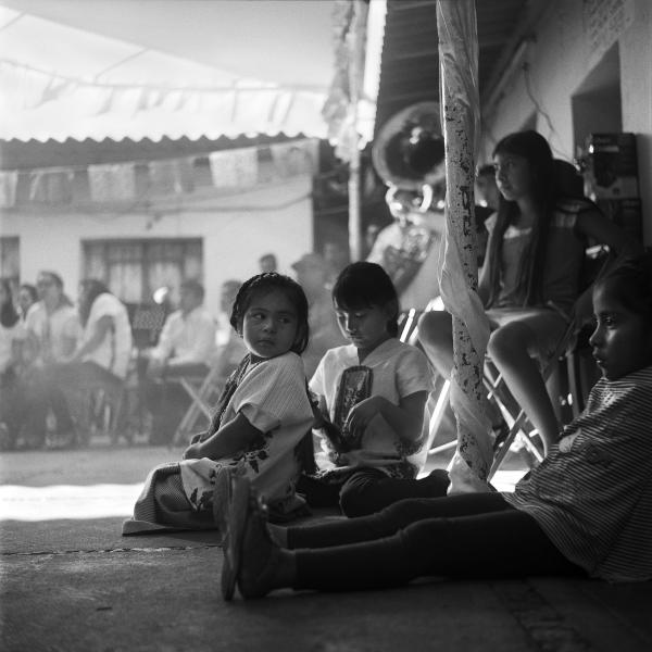 Image from My family album - A group of little girls gathered to watch the traditional...