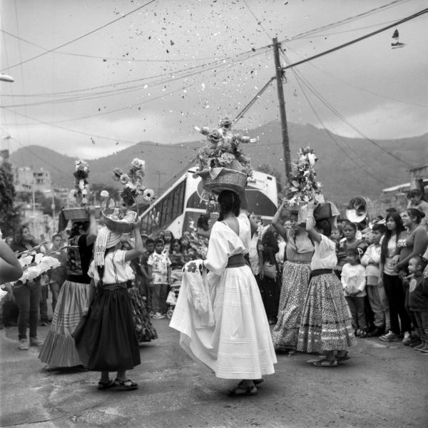 Image from My family album - A group of girls dancing el Jarabe del Valle.Ben'n...