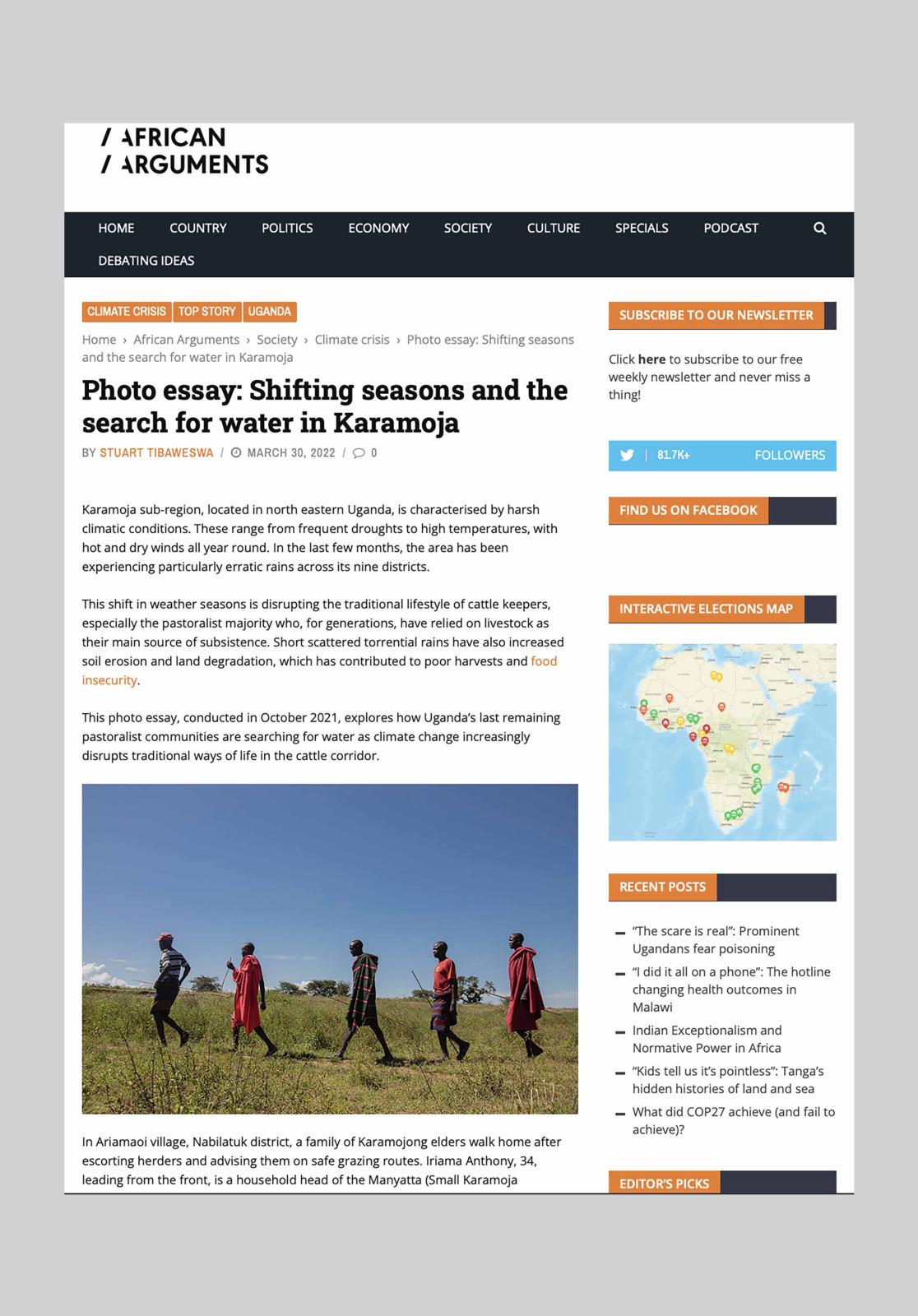 tear sheets_2022 -   Shifting Seasons  -    African Arguments   , March 2022 