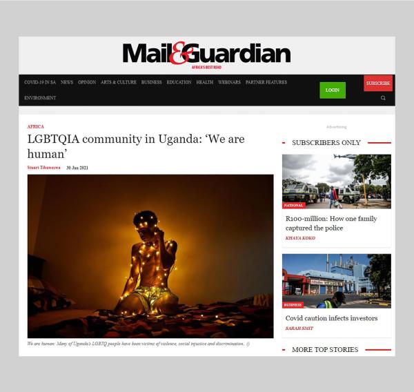 Image from tear sheets_2021 -   'We Are Human'    -     Mail and Guardian...