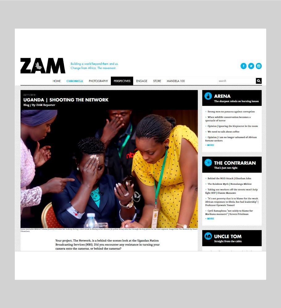 tear sheets_2018 -    The Network -        Zam Magazine       , ...