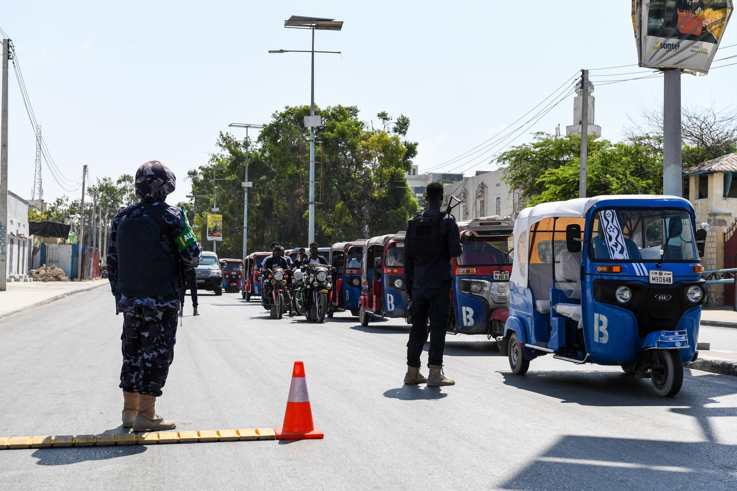 Somali Police Force Patrol Mogadishu during Ramadhan