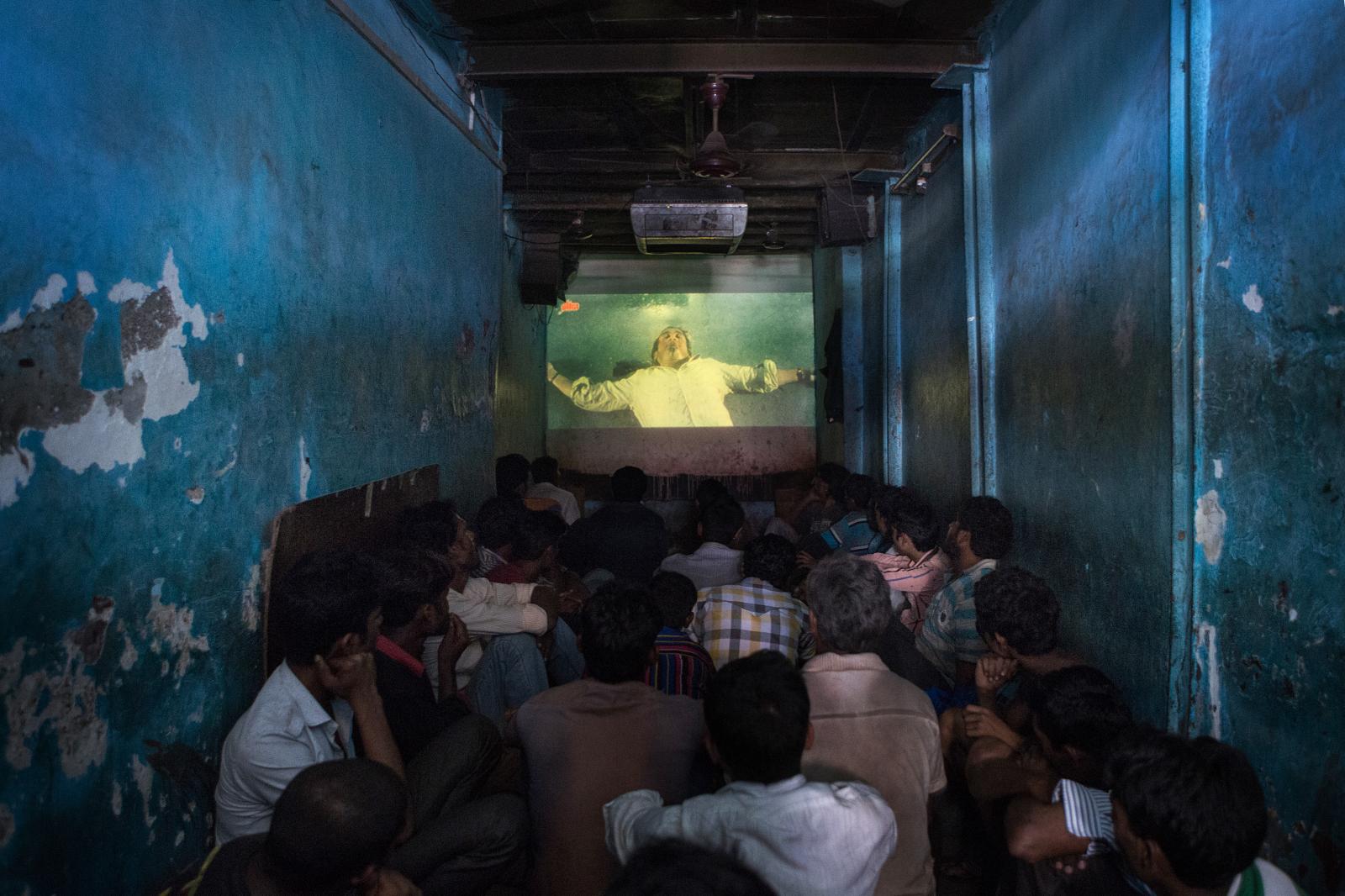 Video parlour in Dharavi, the b...e , Horror and old Hindi movies
