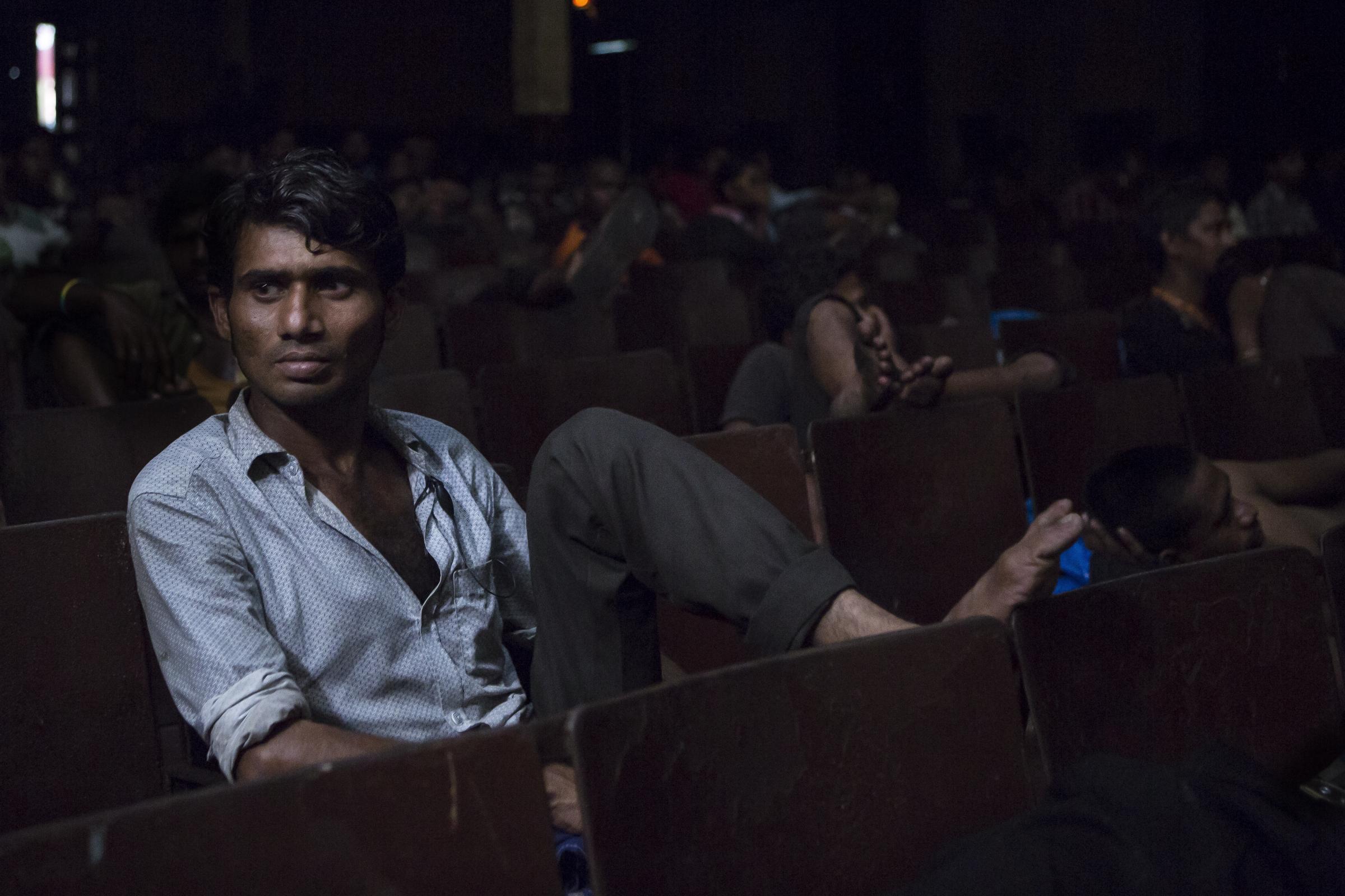 Bollywood Talkies - Portrait of a boy in New Roshan cinema theatre. New...