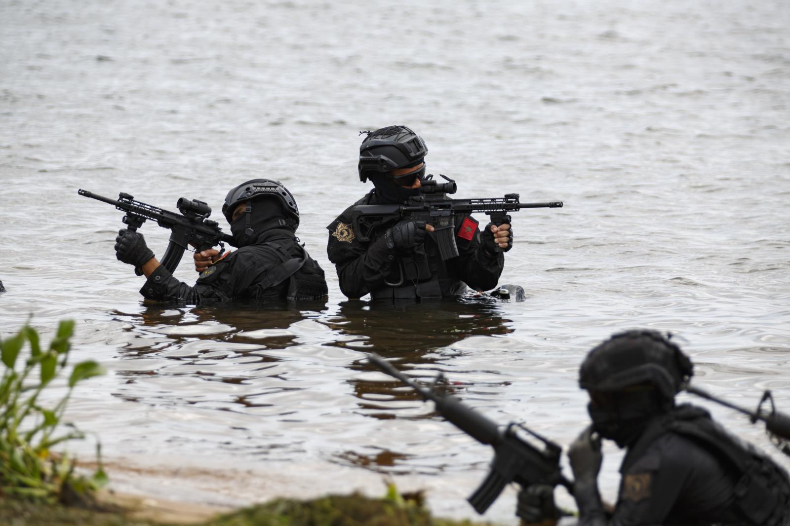 Image from Flintlock 2023 - Ghanaian soldiers conduct combat drills during Flintlock...