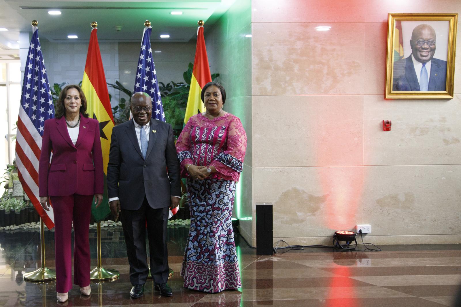 Image from U.S. Vice President Kamala Harris Visit To Ghana - U.S. Vice President Kamala Harris left Ghana President...