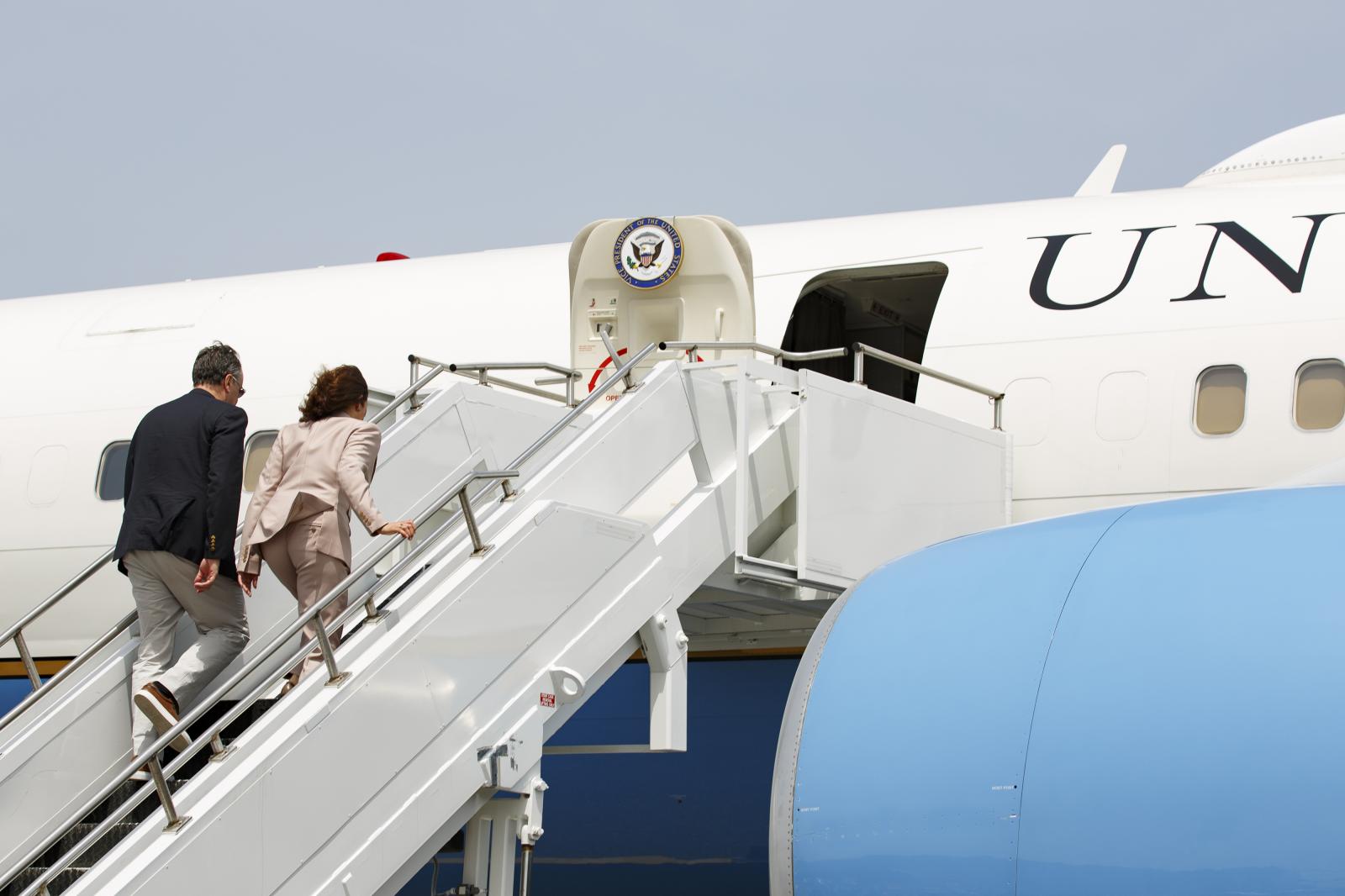 Image from U.S. Vice President Kamala Harris Visit To Ghana - U.S. Vice President Kamala Harris and Second Gentleman...