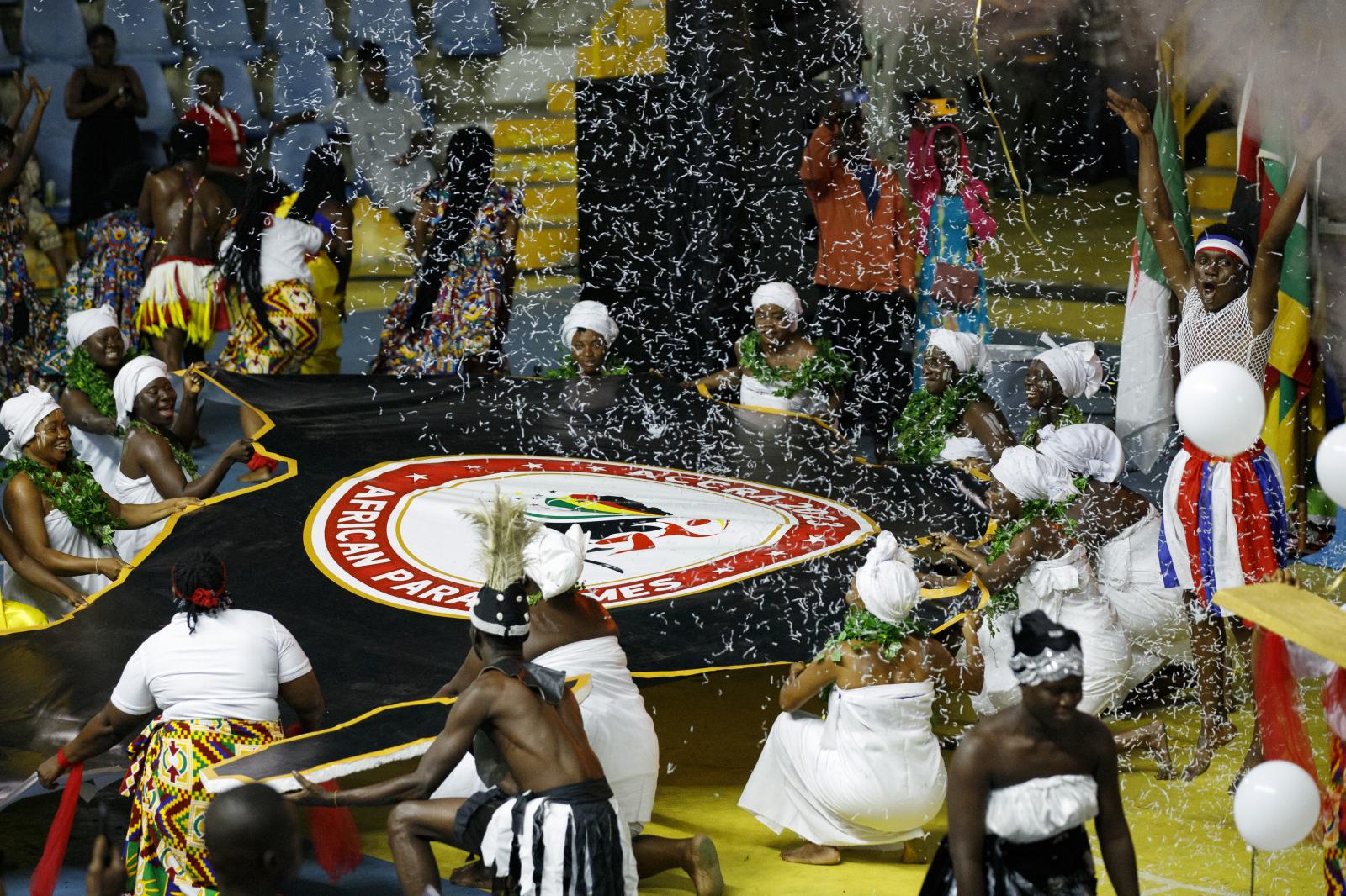 Dancers display the Para Games ...a, Ghana, on September 3, 2023.