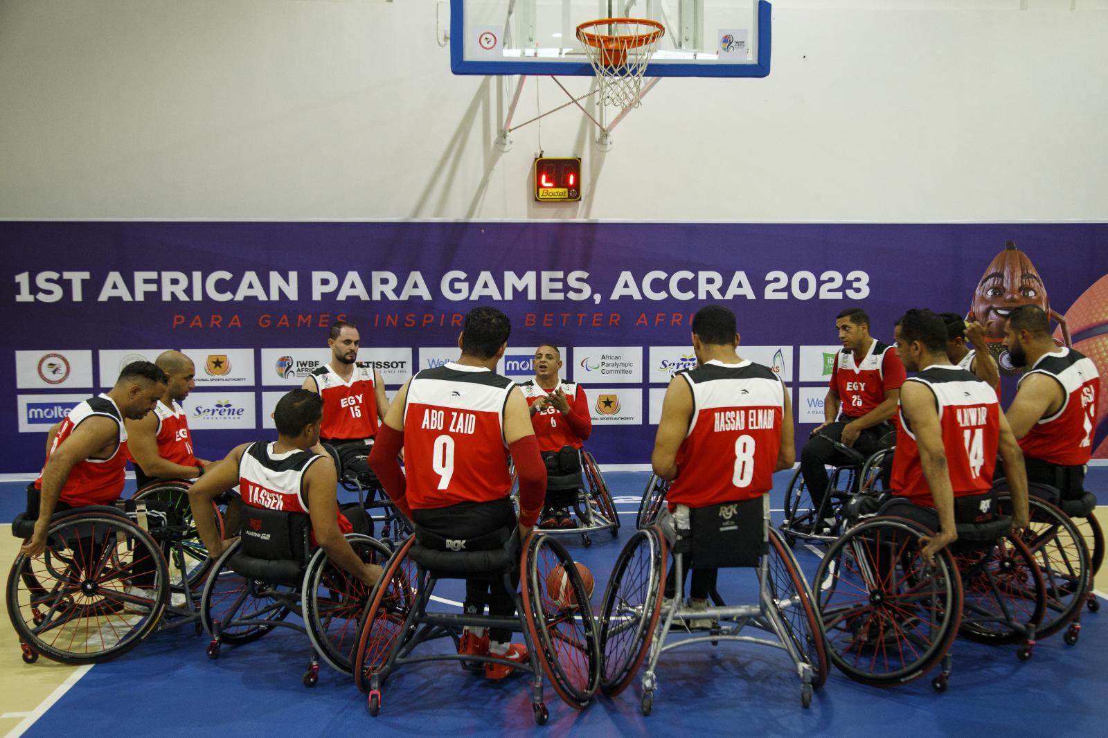 Image from First African Para Games  - The Egypt wheelchair basketball team receives...