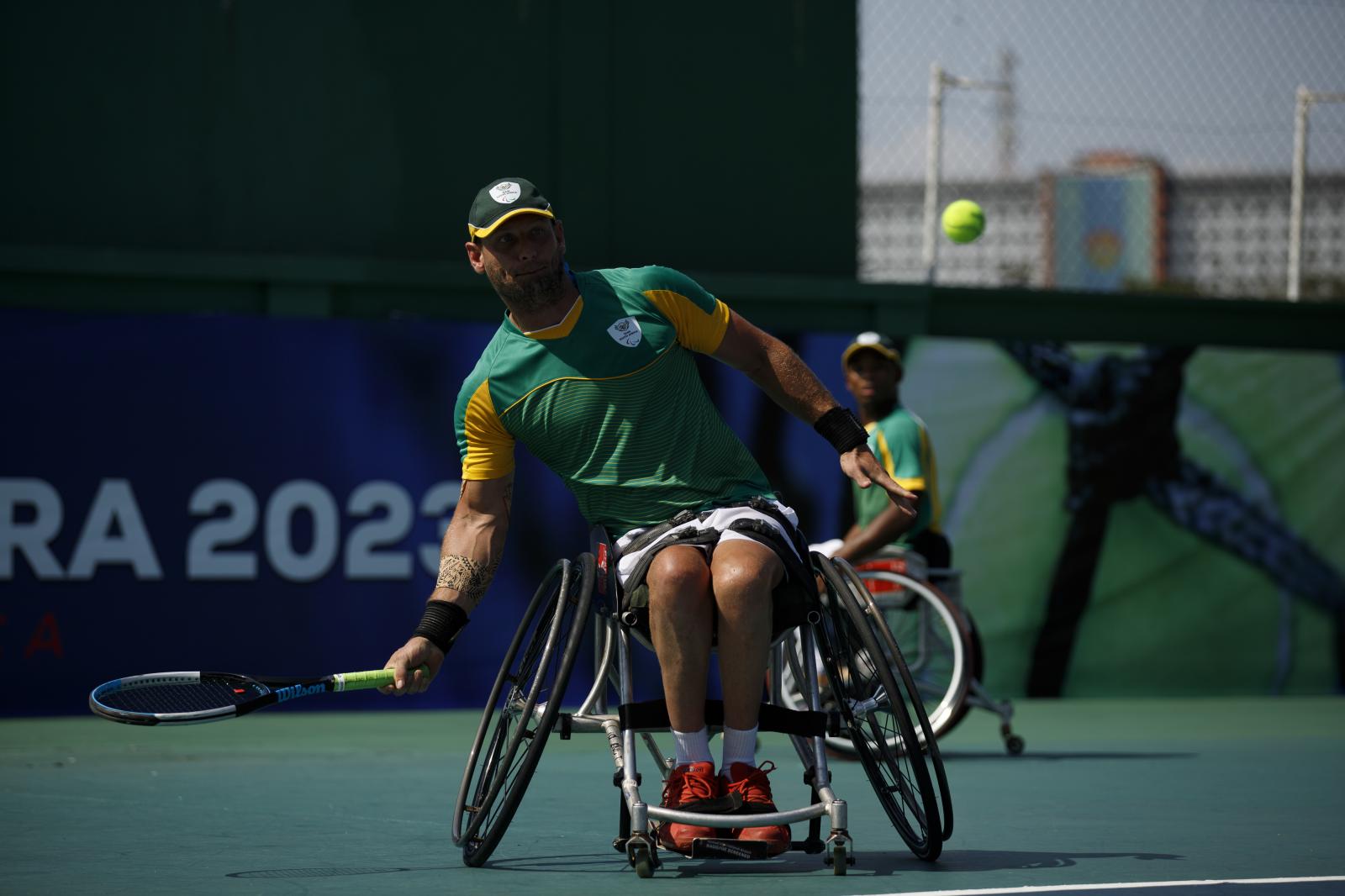 Image from First African Para Games  - South Africa Els Leon and Sikhosana Alwande play the...