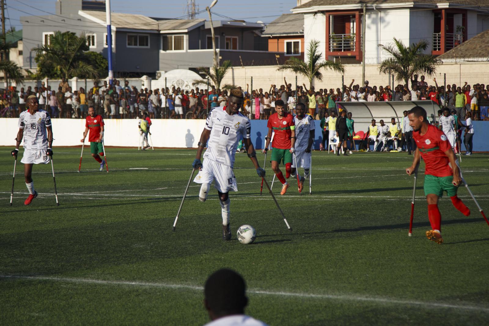 Image from First African Para Games  - Ghanaian and Moroccan Amputee football teams play at the...
