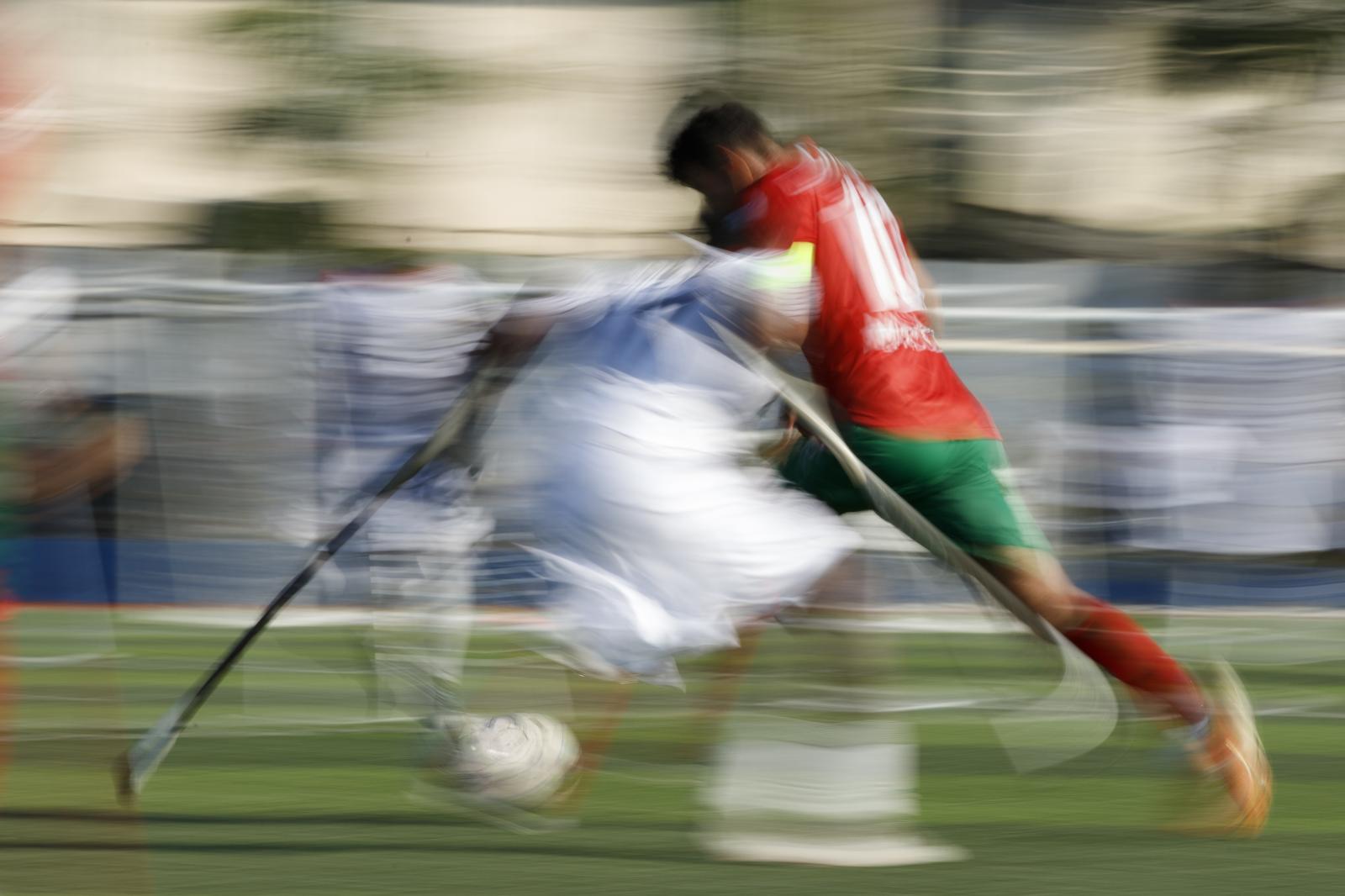 Image from First African Para Games  - Ghanaian and Moroccan Amputee football teams play at the...