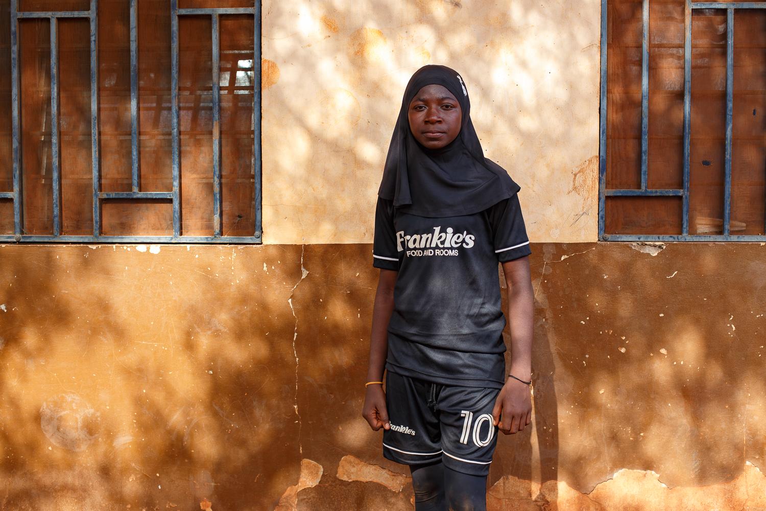 Image from Faith and Football - Yvonne, 14, the best player from the 'hijab...