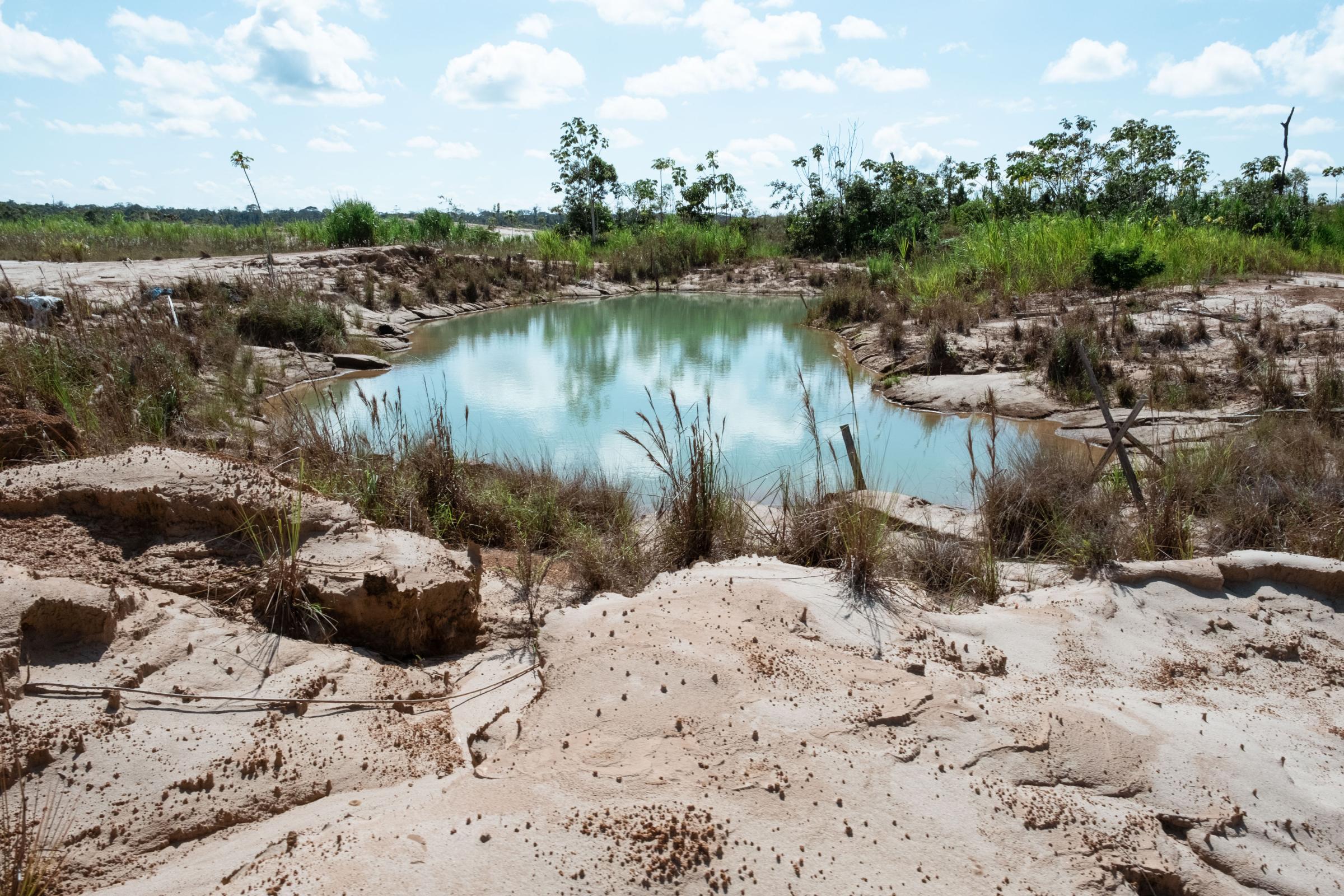 Illegal Gold Mining in La Pampa - An estimated 150,000 hectares of forest has been...