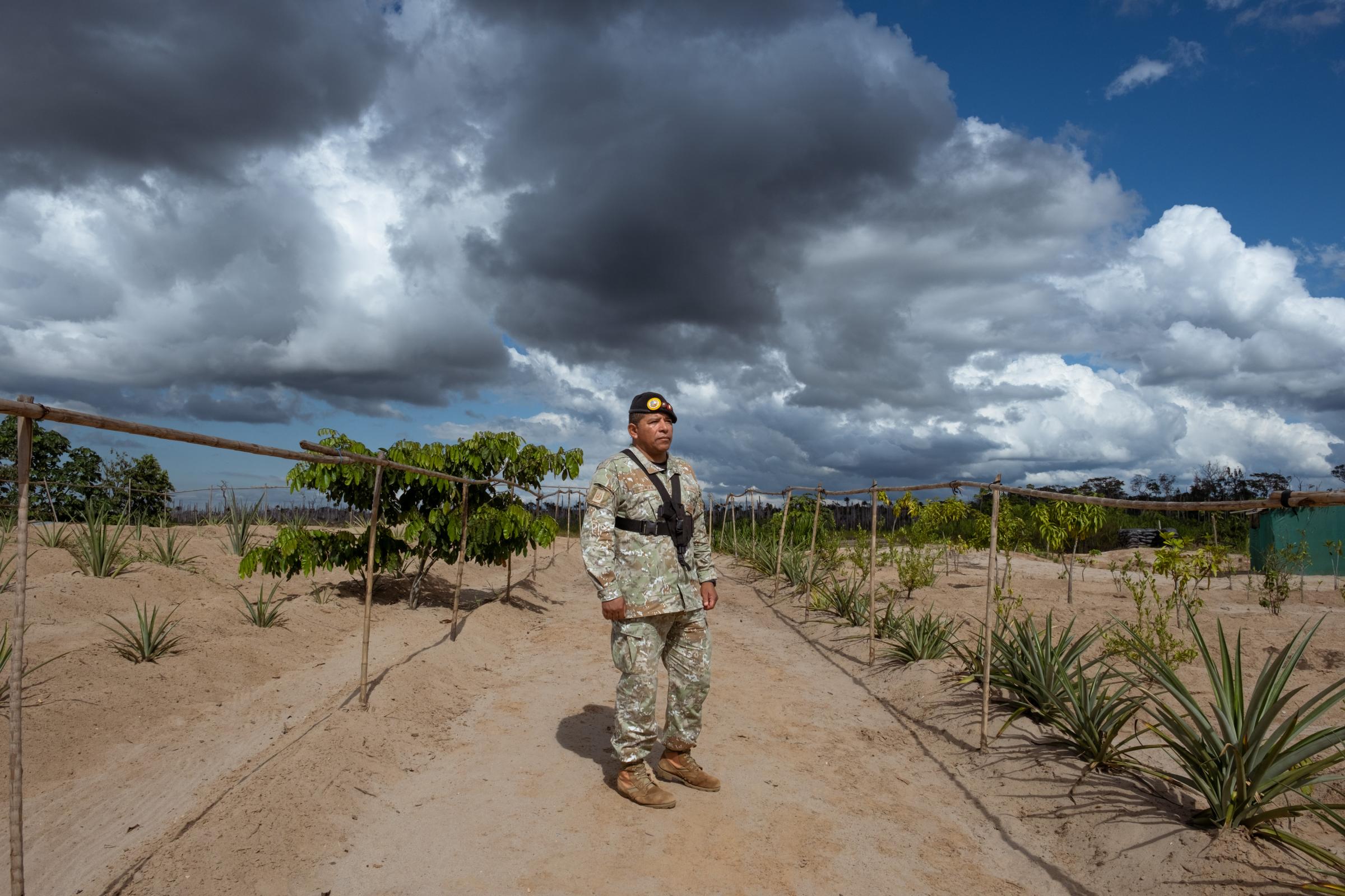 Illegal Gold Mining in La Pampa - Portrait of General Bianchi at the military base located...