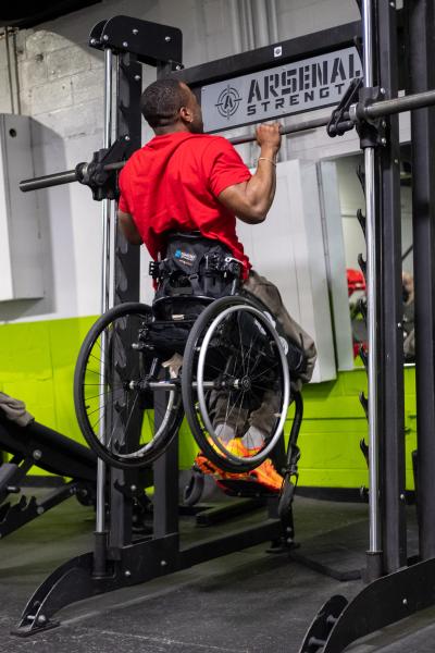 Image from Garrison Redd: Evening Training - March 6, 2023. Olympic Para Powerlifter, Garrison Redd...