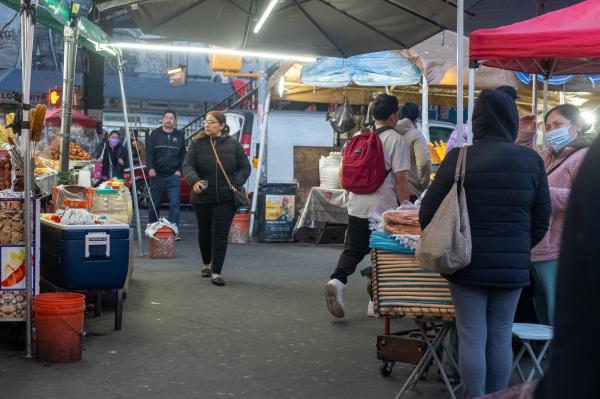 Image from Queens Street Vendors: Waiting for Permits - April 26, 2023. New York, NY. Queens' Corona Plaza...