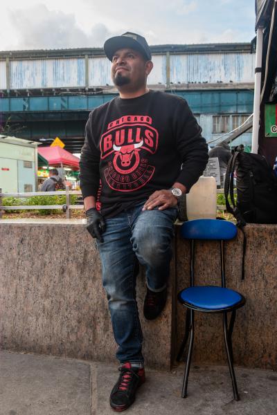 Image from Queens Street Vendors: Waiting for Permits - May 1, 2023. New York, NY. Ismael Carvajal, from Puebla,...