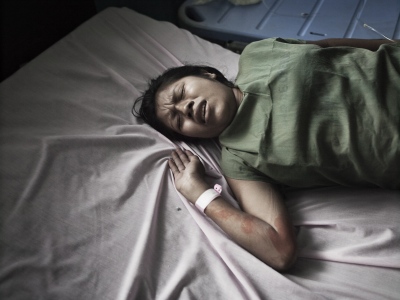 Image from Children having Children -  Amelia is being transfered to the maternity ward after...