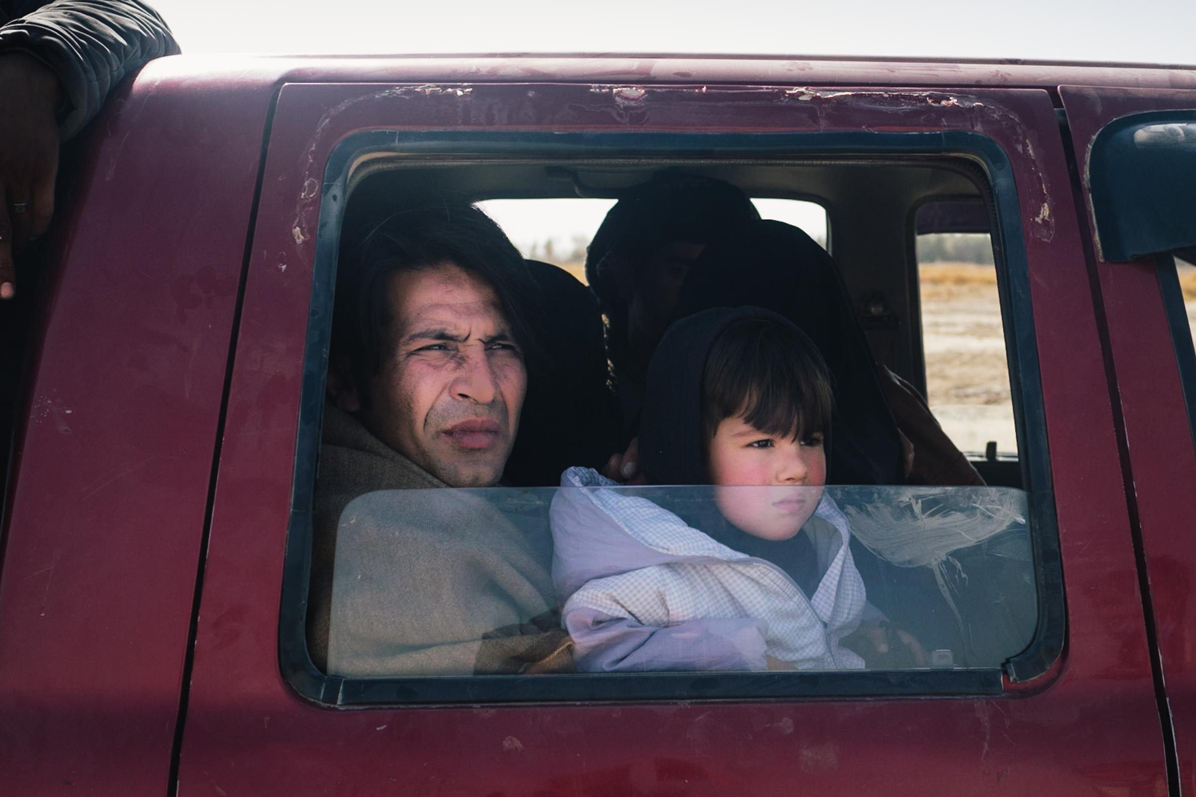 Mohammed from Herat with his daughter shortly before starting the difficult journey to Iran.