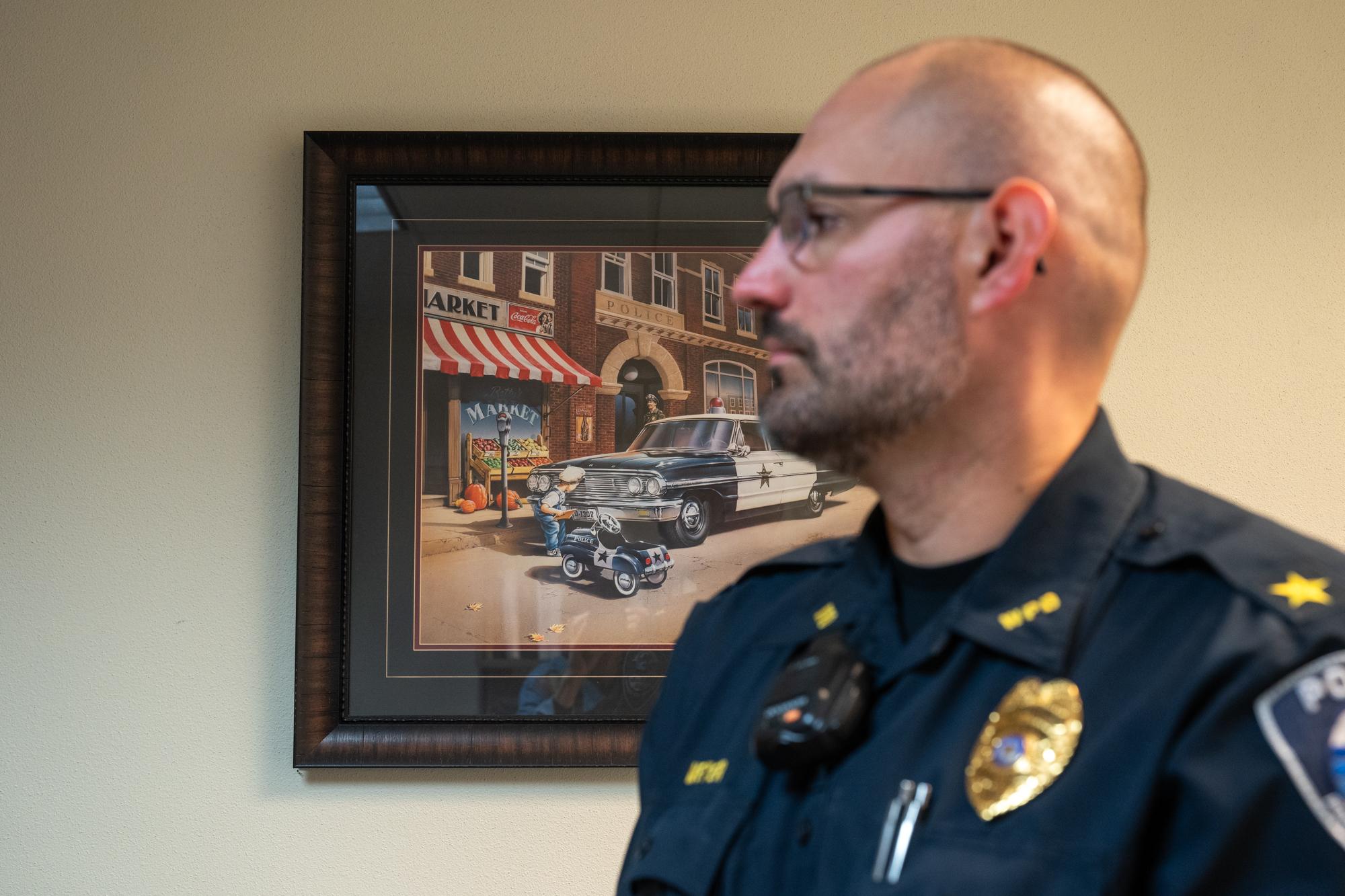 ProPublica - Immigration  - Chief Dan Meyer poses for a portrait at the lobby of the...