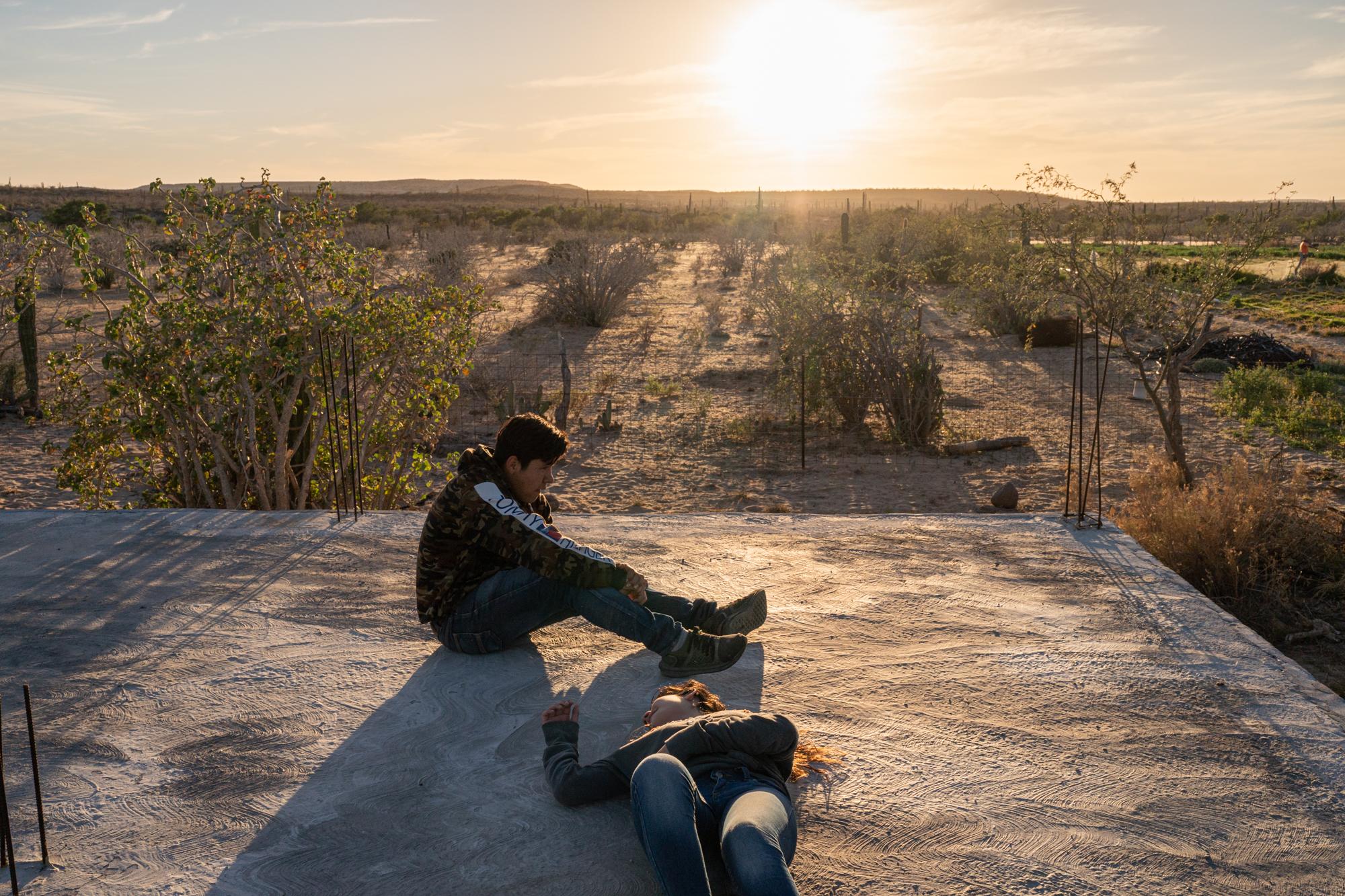 Until We Are Gone  - Dalma and Gerardo lay over the water tank, San Juanico,...