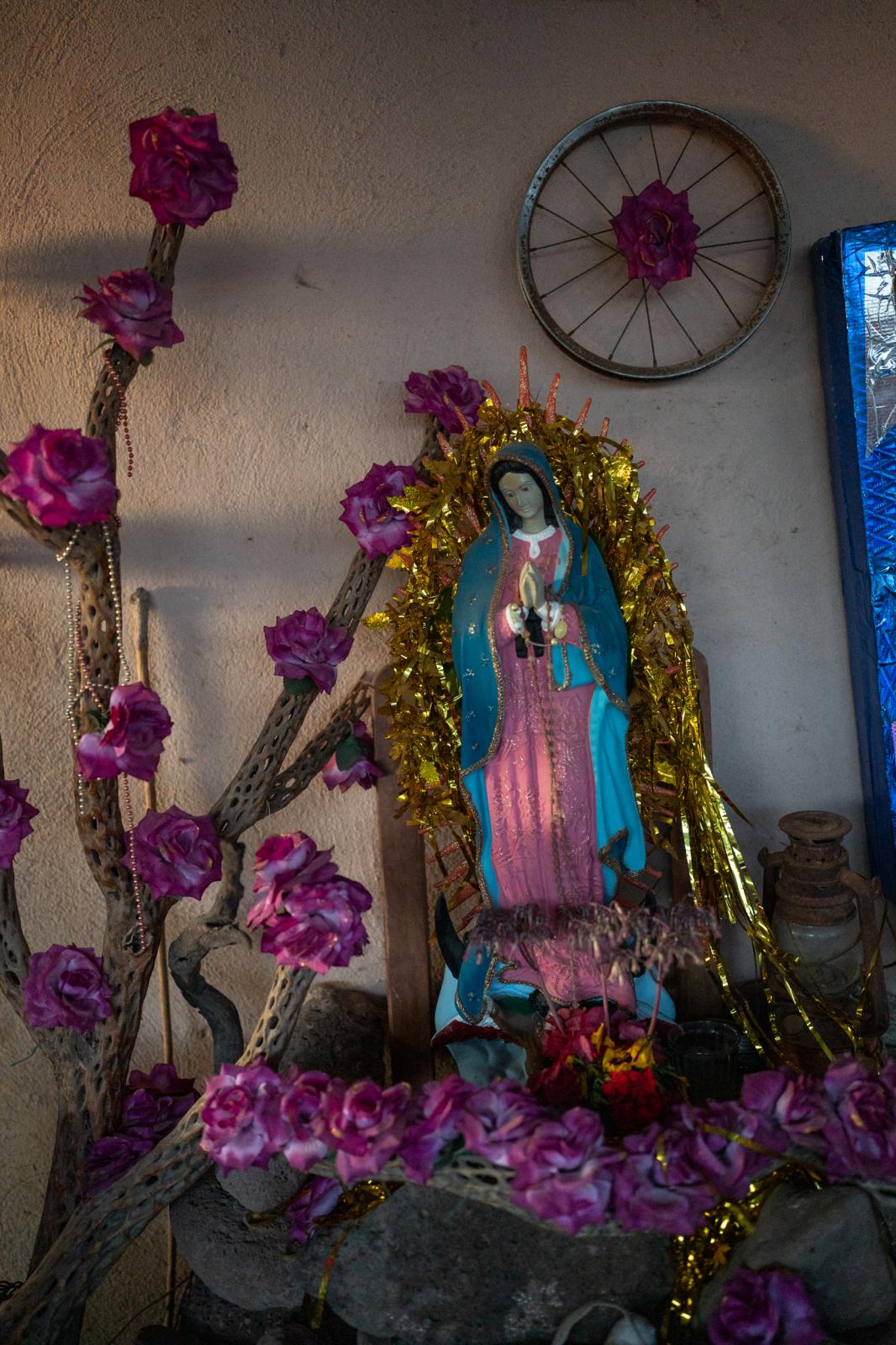 Wider project Until We Are Gone - Ornaments outside Joli's house in San Juanico, Baja...