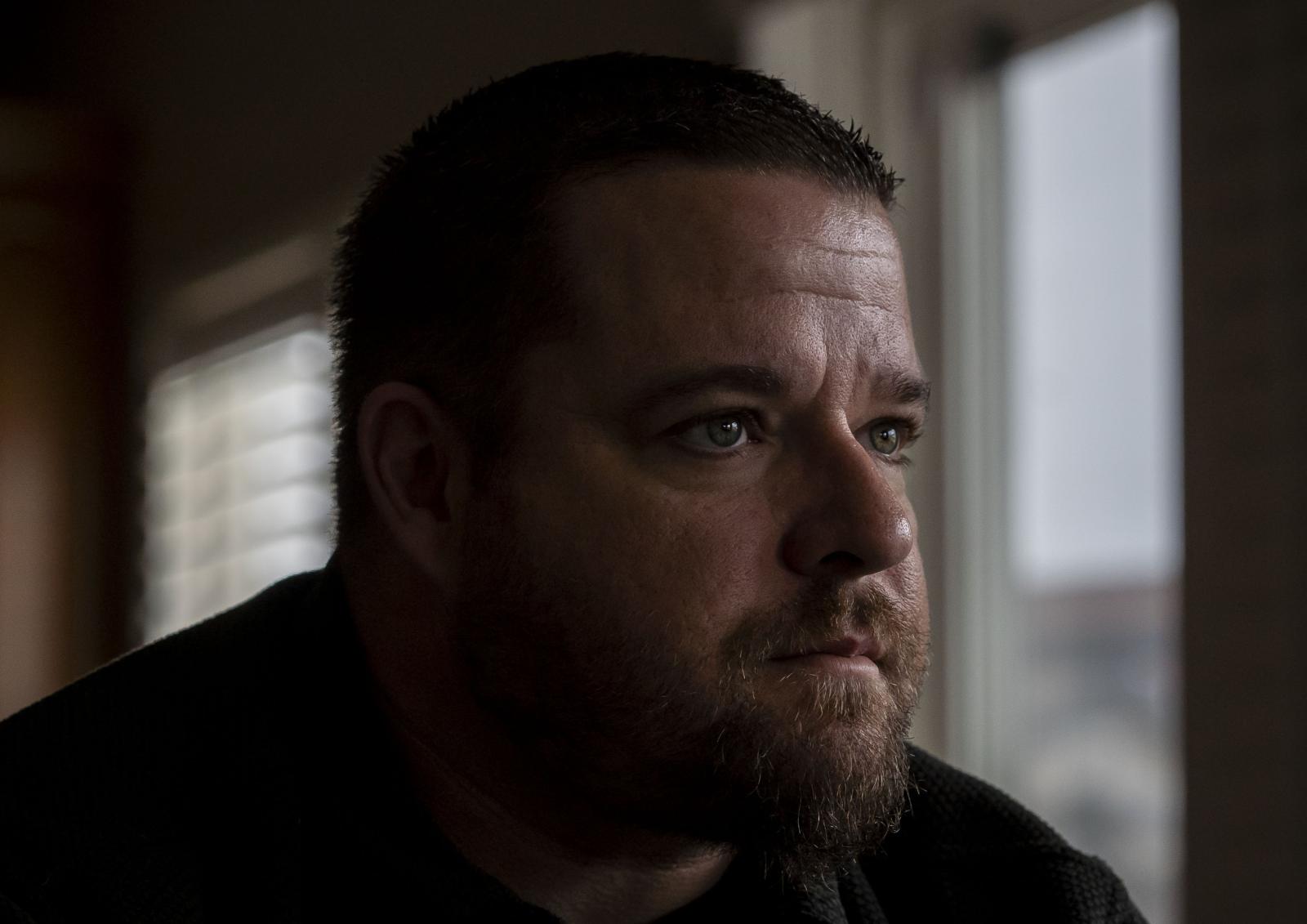 35 years after the Cleveland Elementary School Shooting - Rob Young, a Cleveland Elementary School shooting survivor, at his residence in Hughson, Calif.,...