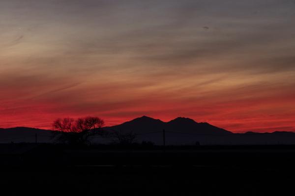 Image from Bay Area Work - The sun sets behind Mt. Diablo in Calif., on Jan. 14,...