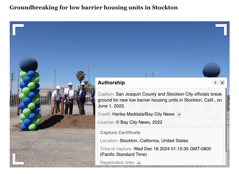 Starling Lab Project: Documenting Stockton’s homeless - 