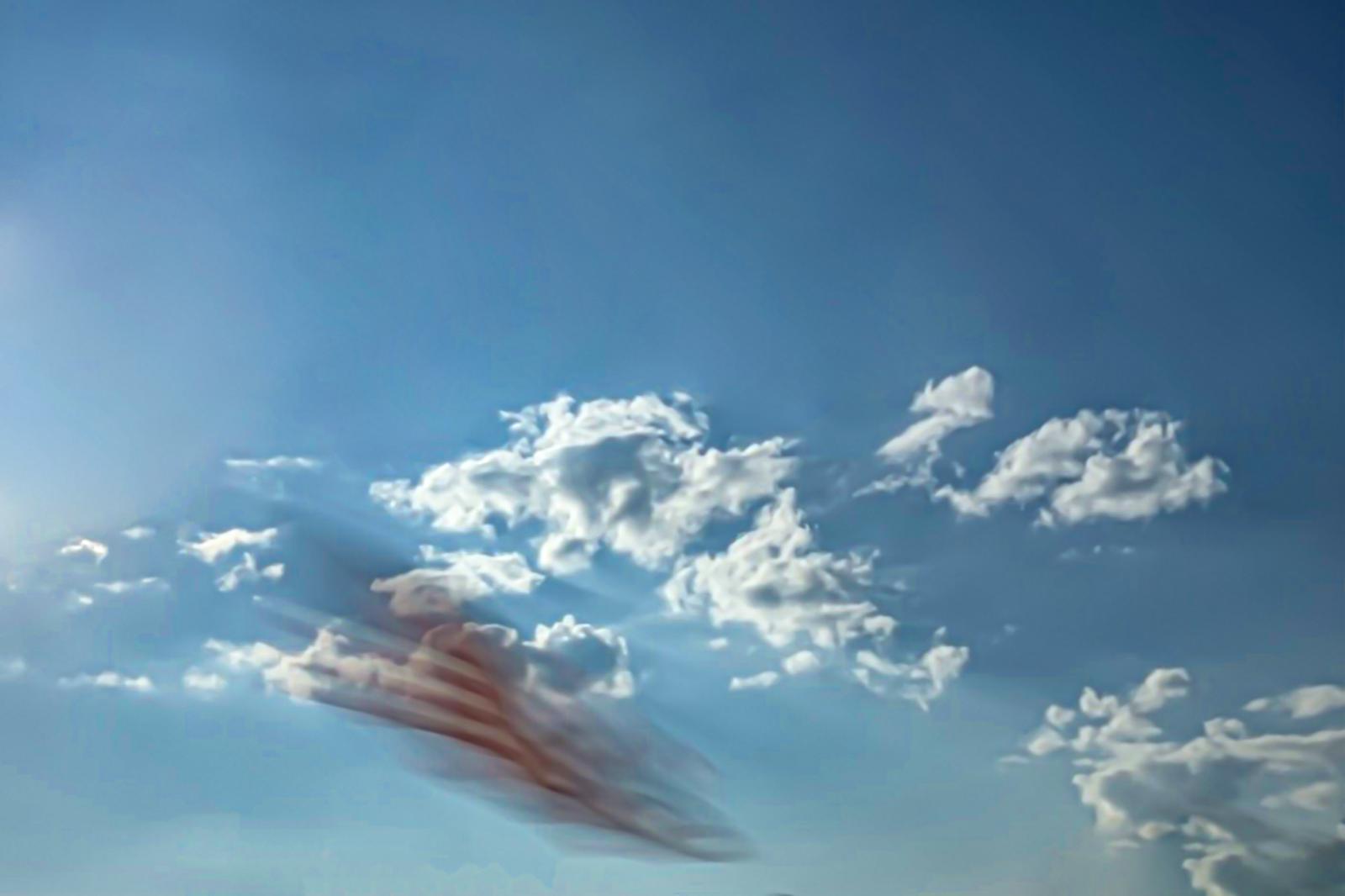 American Flag in the Clouds