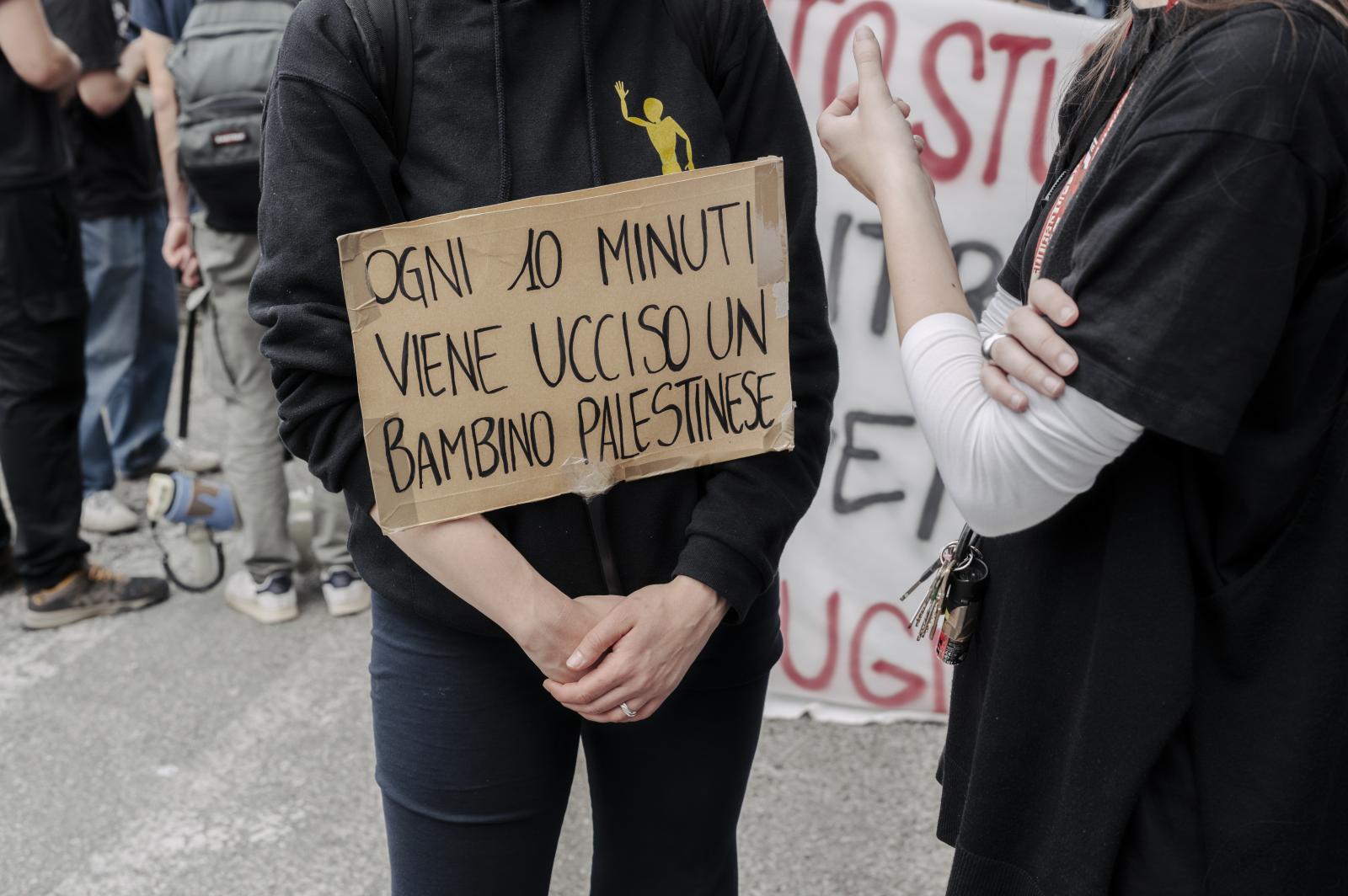 Turin (Italy), May 2024. Demons...ity with the Palestinian people