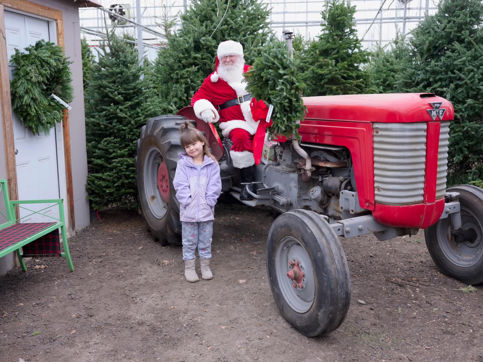 Posing with Santa