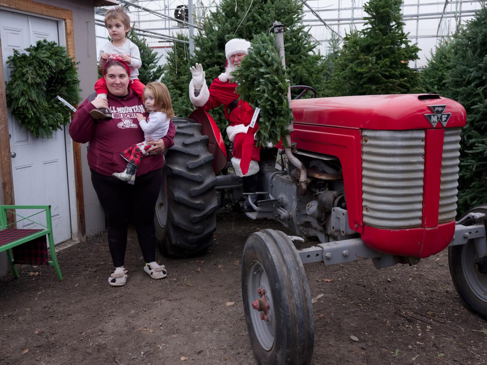 Posing with Santa