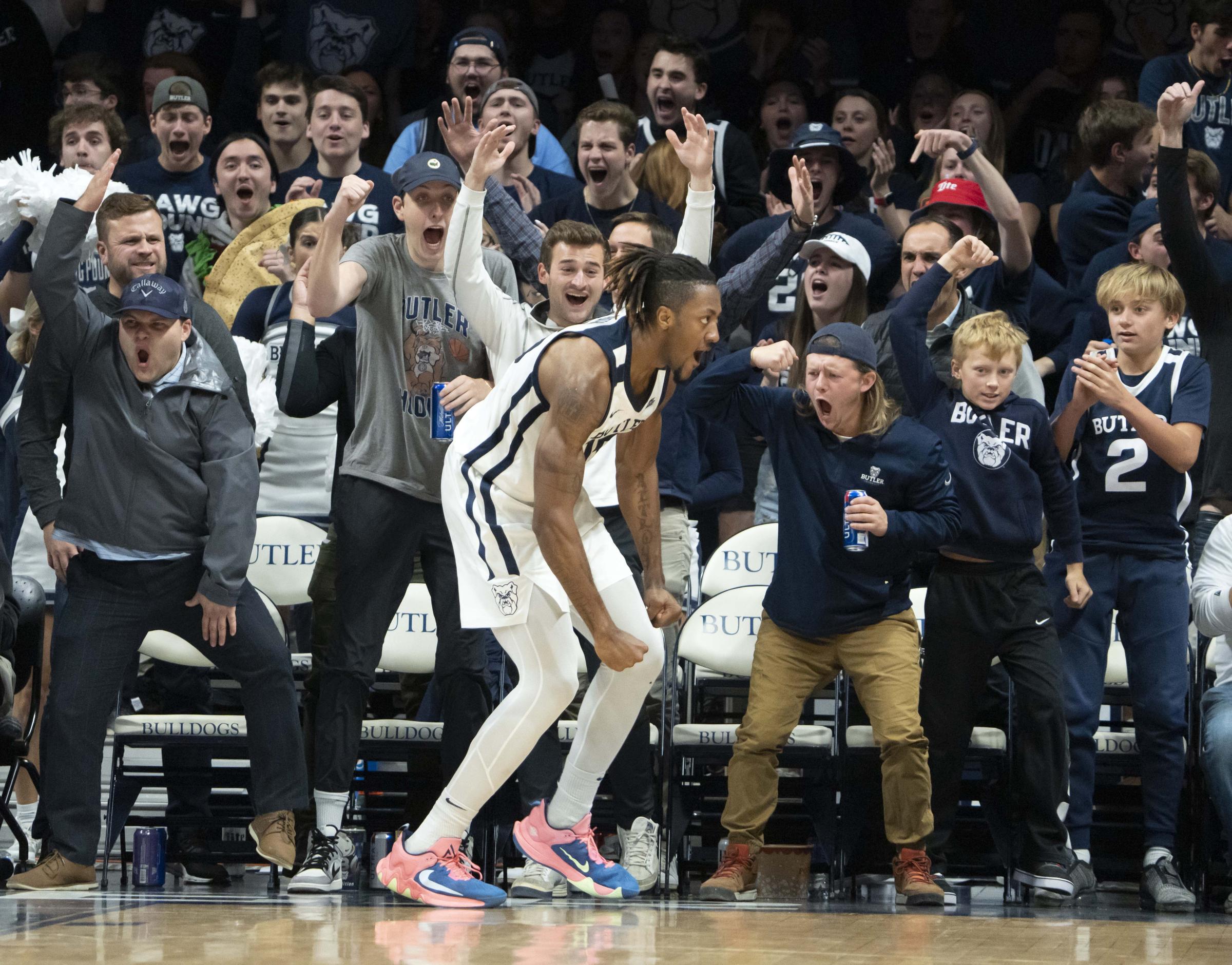 Sports - Butler Bulldogs fans elate with Butler Bulldogs center...