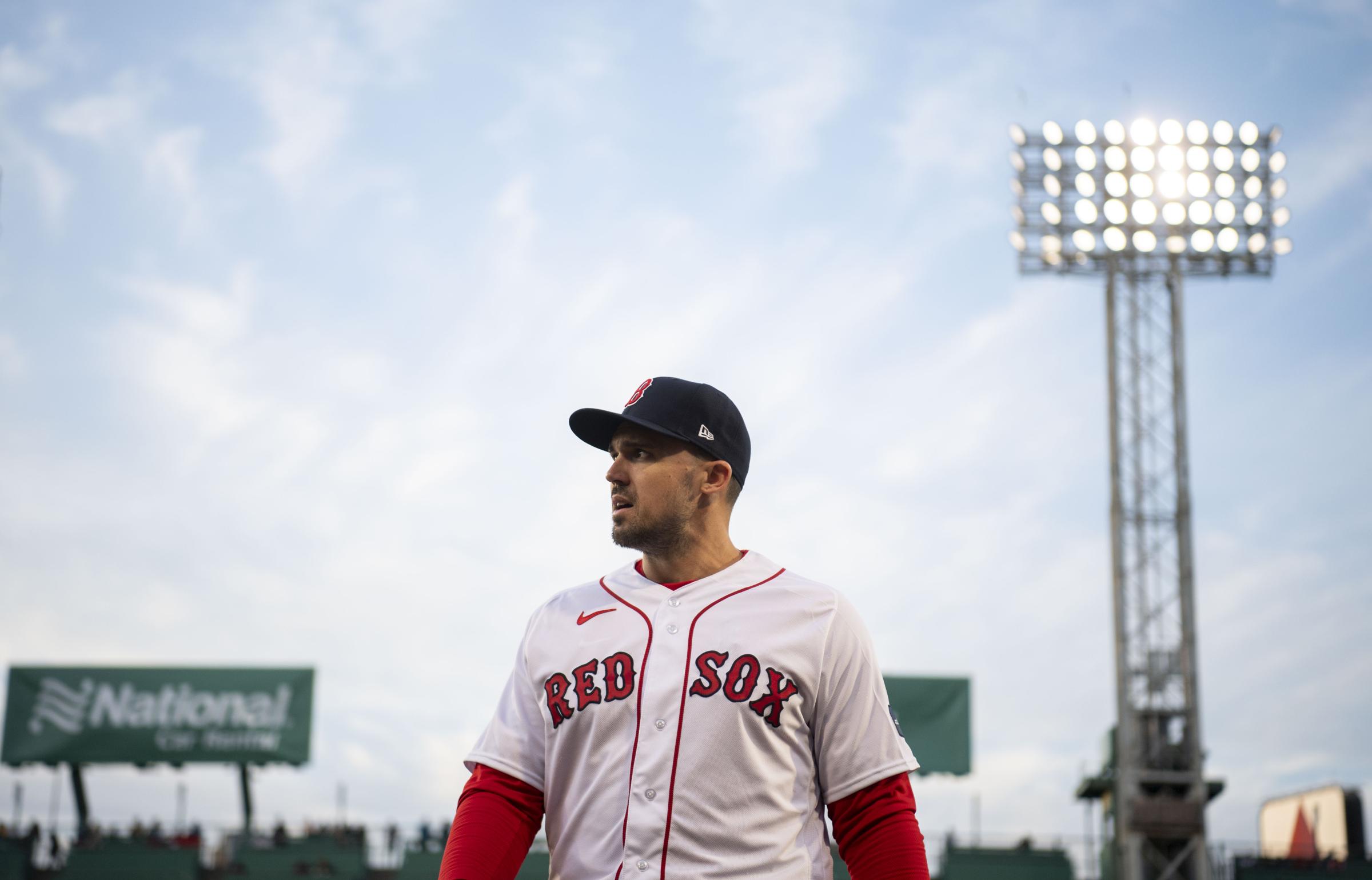 The 2023 Boston Red Sox  - April 3, 2023, Boston, MA: Adam Duvall #18 of the Boston...