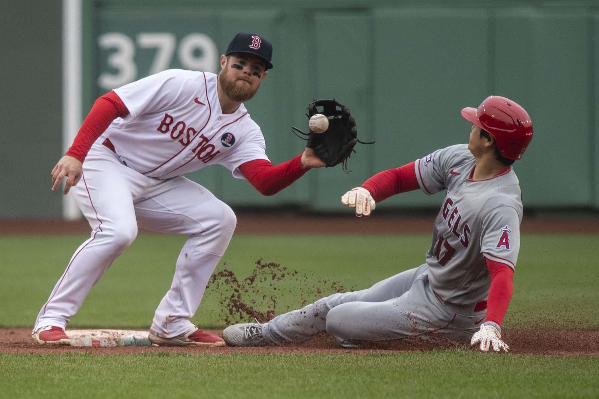 The 2023 Boston Red Sox  - April 17, 2023, Boston, MA: Christian Arroyo #39 of the...