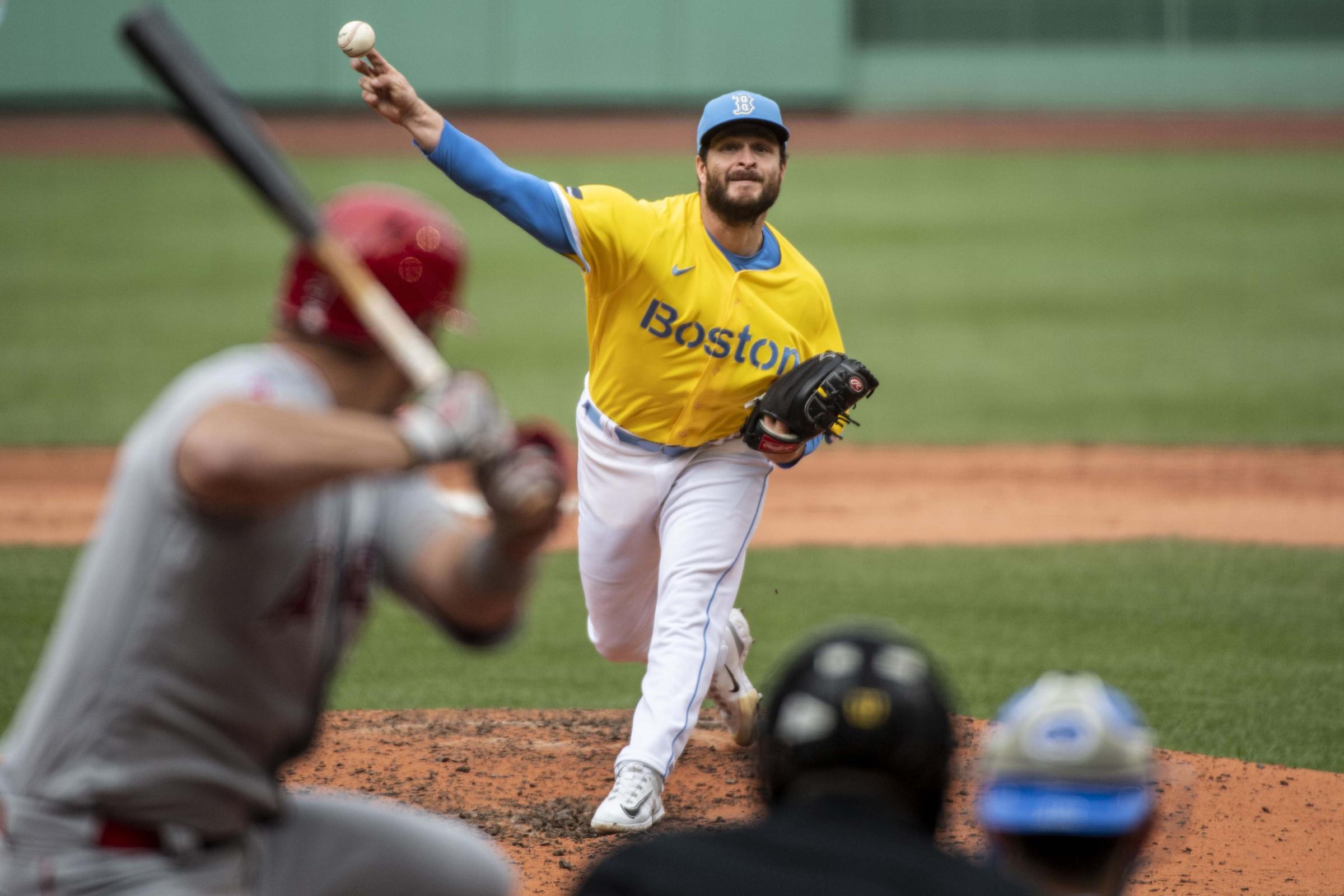 The 2023 Boston Red Sox  - April 16, 2023, Boston, MA: 
Ryan Brasier #70 of the...