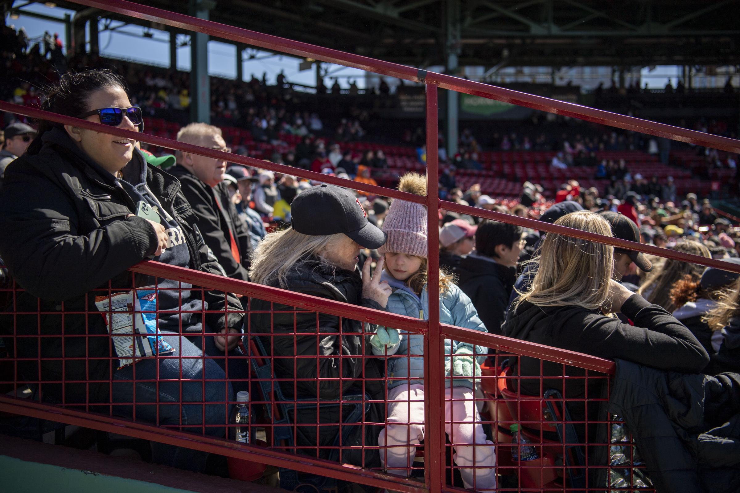 The 2023 Boston Red Sox  - April 2, 2023, Boston, MA: Fans watch the game at Fenway...